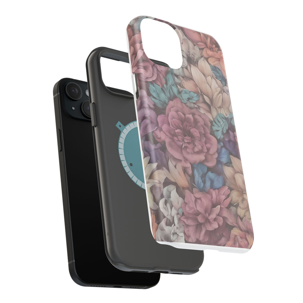 Floral Pattern Phone Case | Magnetic Impact-Resistant Case