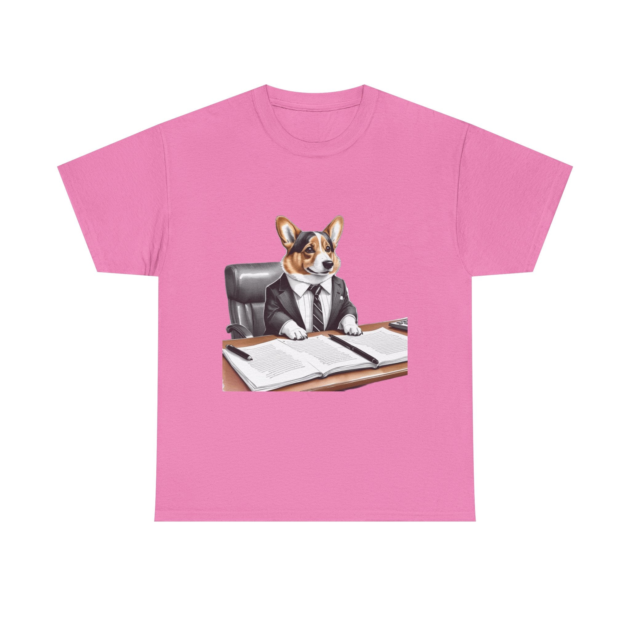 Corgi in Suit Tee | Dog Lawyer Office Illustration, Cute Business Dog Shirt
