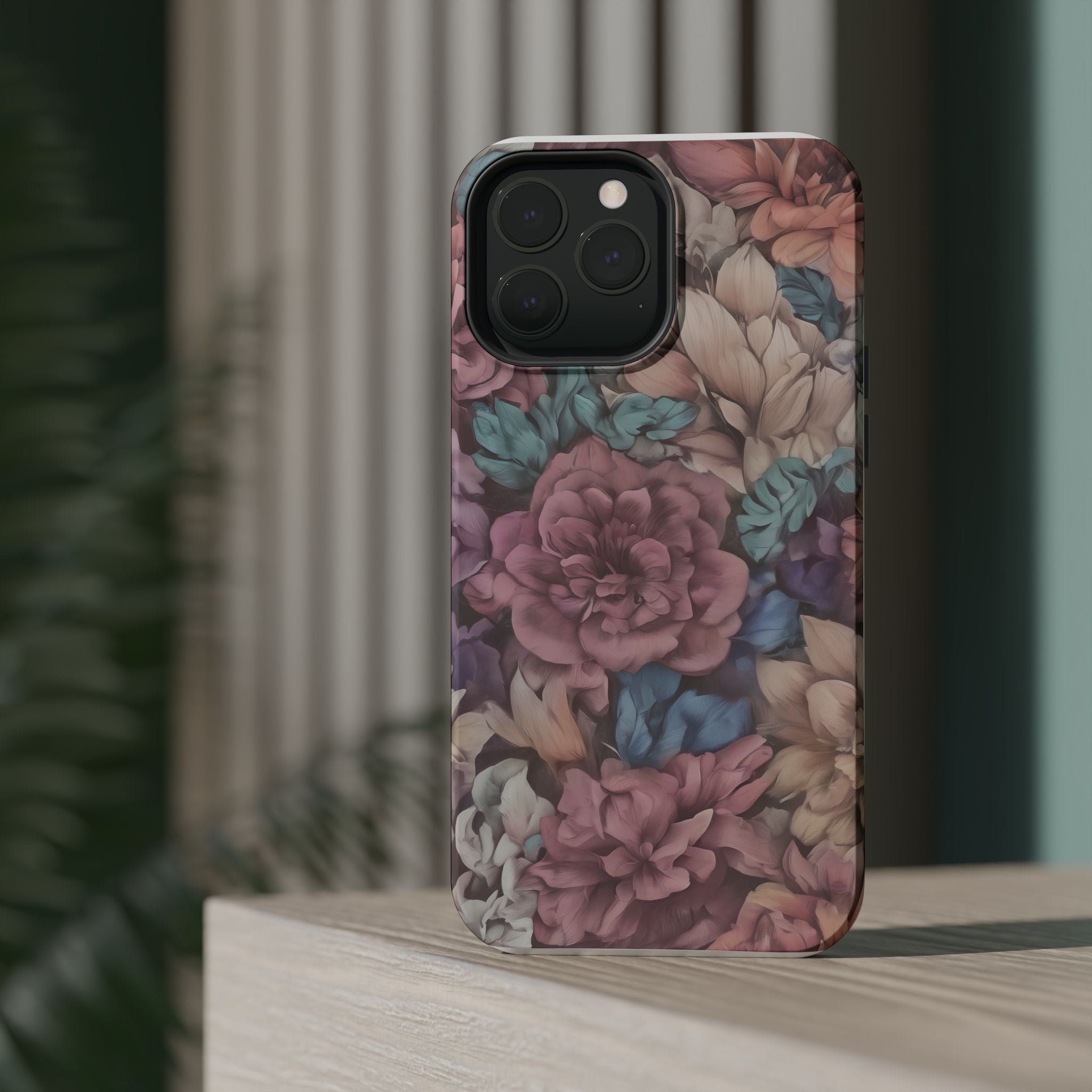 Floral Pattern Phone Case | Magnetic Impact-Resistant Case