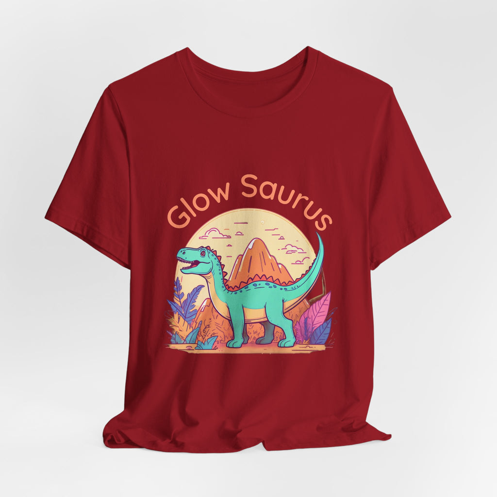 Glow Saurus Tee — Cute Retro Dinosaur T‑Shirt
