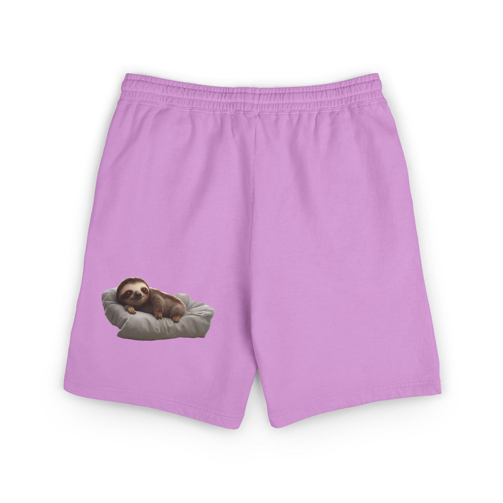 Sloth Lounge Sweat Shorts — Cozy Fleece Sleep & Relax Shorts