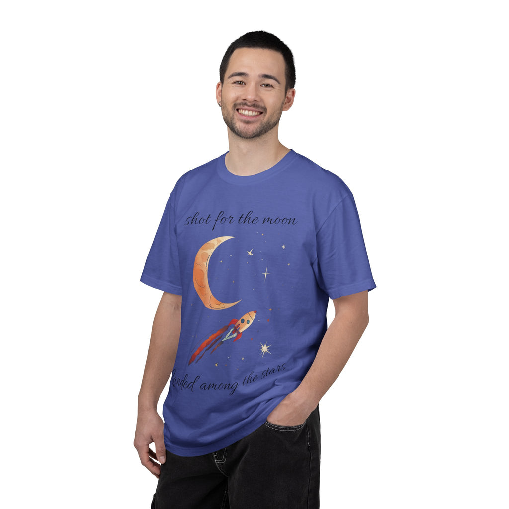 Shot for the Moon Rocket Moon T-Shirt | Landed Among the Stars