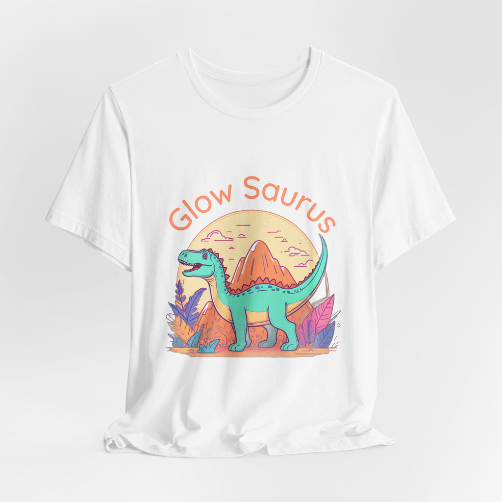 Glow Saurus Tee — Cute Retro Dinosaur T‑Shirt