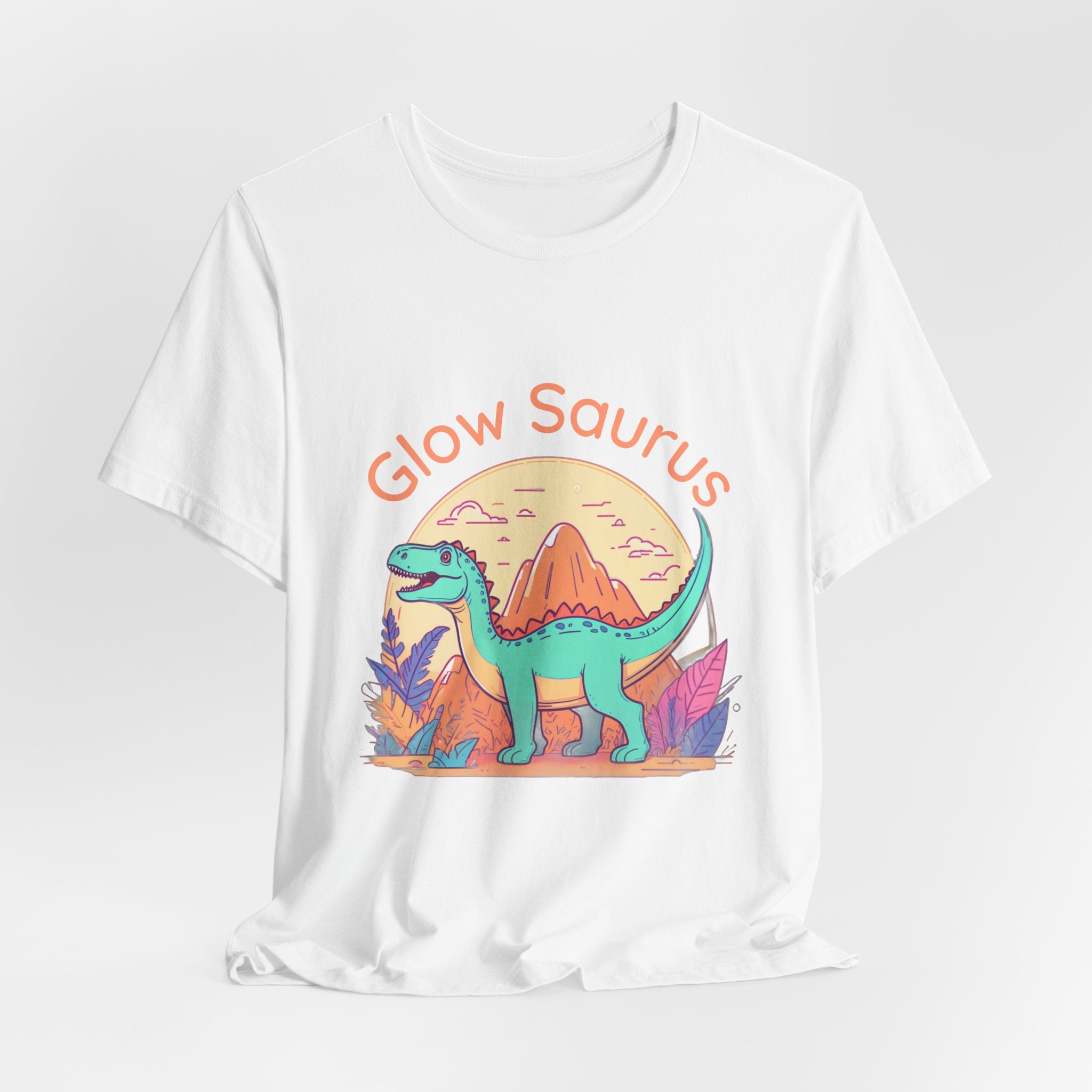 Glow Saurus Tee — Cute Retro Dinosaur T‑Shirt