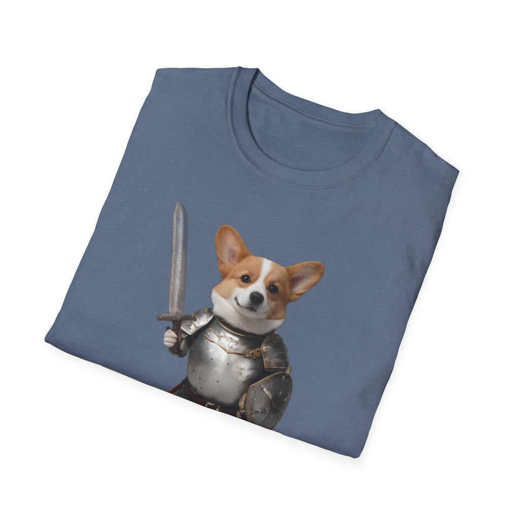 Funny Corgi T-Shirt — Sir Galahound Corgi Knight Graphic Tee