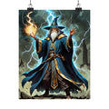 Lightning Fireball Wizard Magic Poster | Matte Vertical Poster
