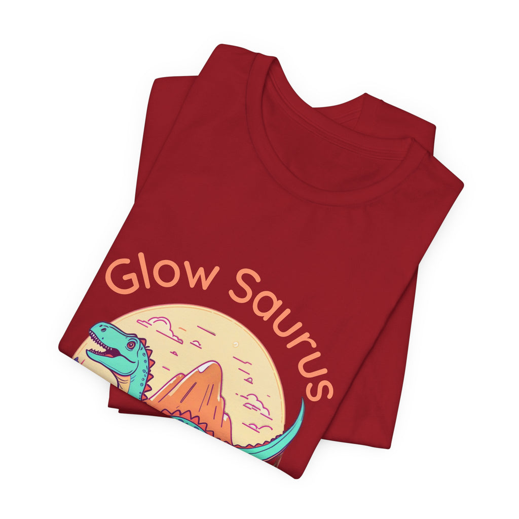 Glow Saurus Tee — Cute Retro Dinosaur T‑Shirt