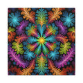Rainbow Fractal Floral Canvas