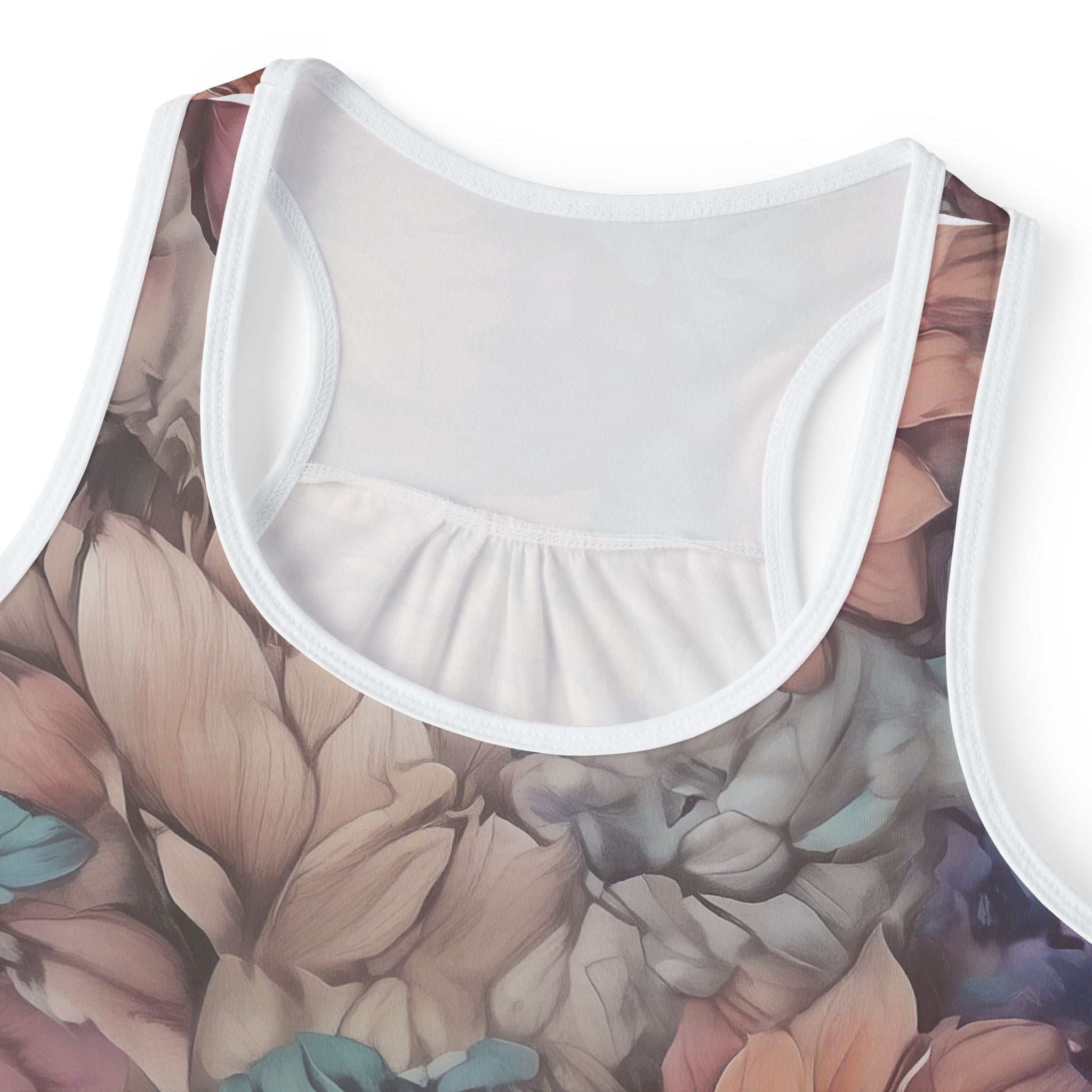 Floral Watercolor Racerback Tank Top — Pastel Bloom All-Over Print Spring Time