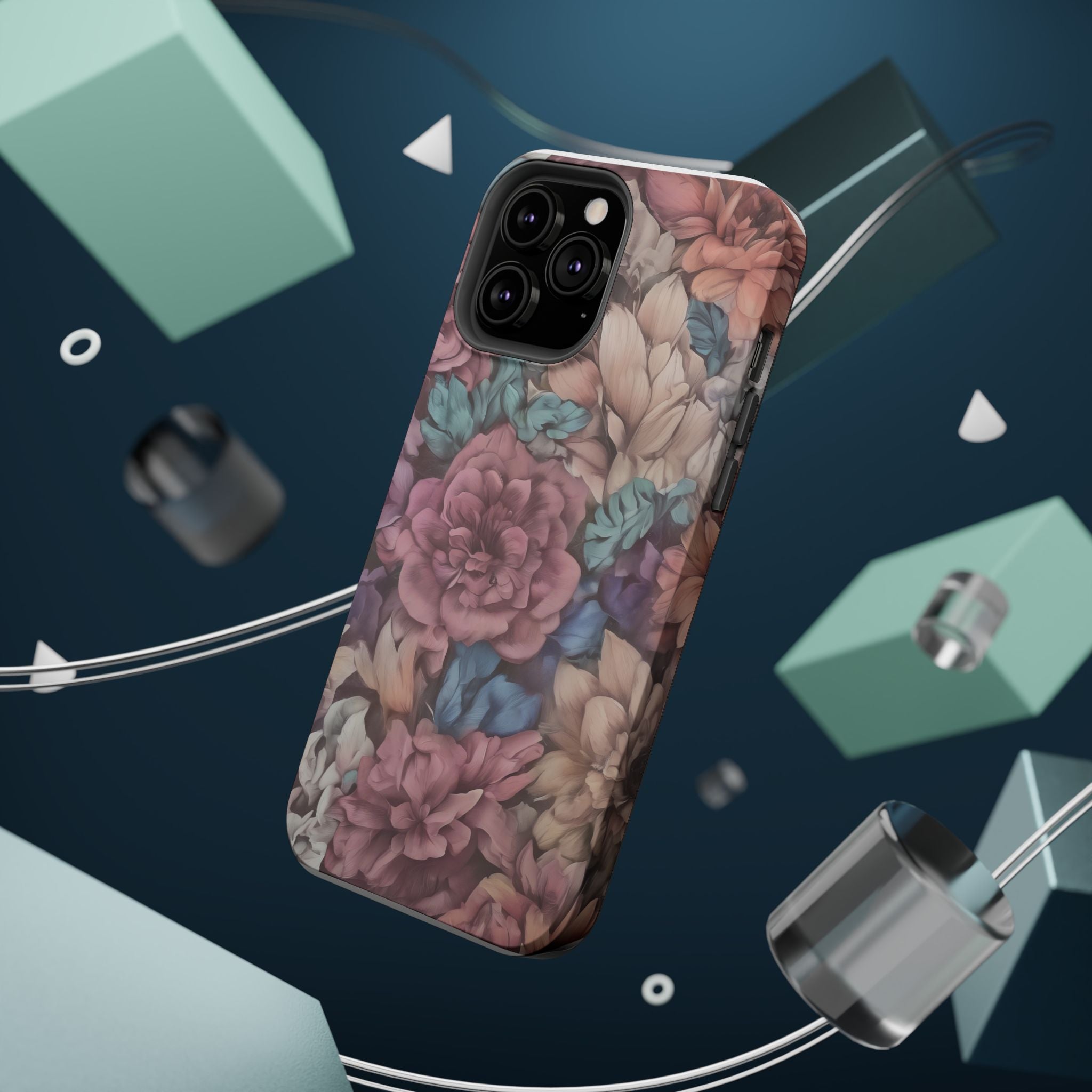 Floral Pattern Phone Case | Magnetic Impact-Resistant Case