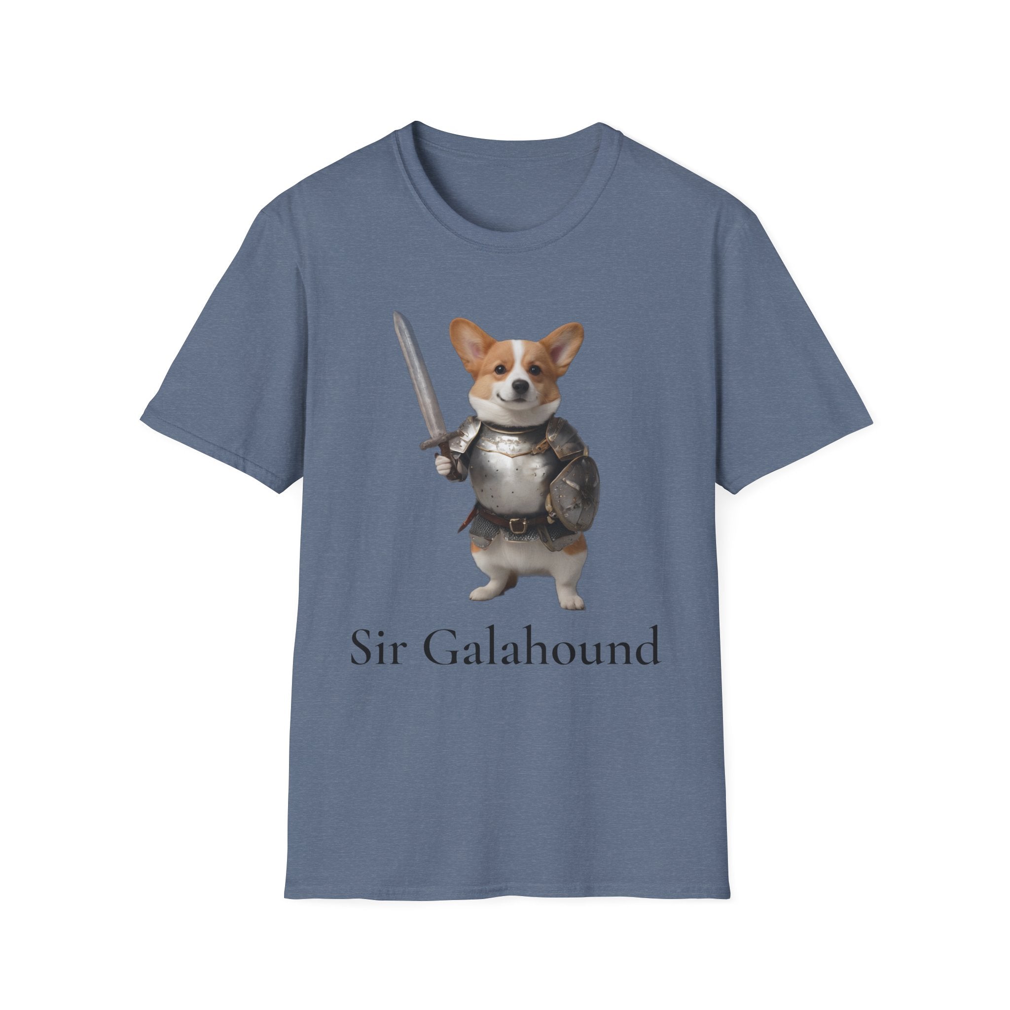 Funny Corgi T-Shirt — Sir Galahound Corgi Knight Graphic Tee