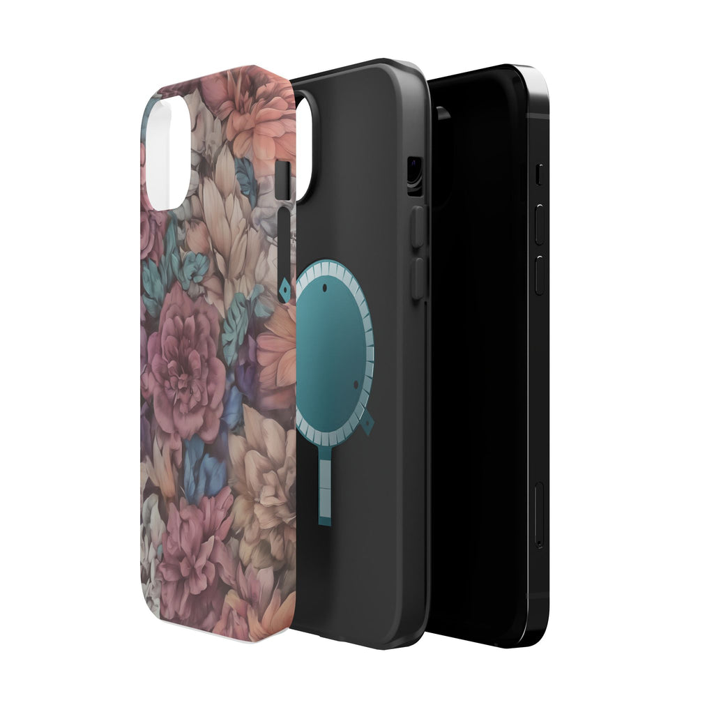 Floral Pattern Phone Case | Magnetic Impact-Resistant Case