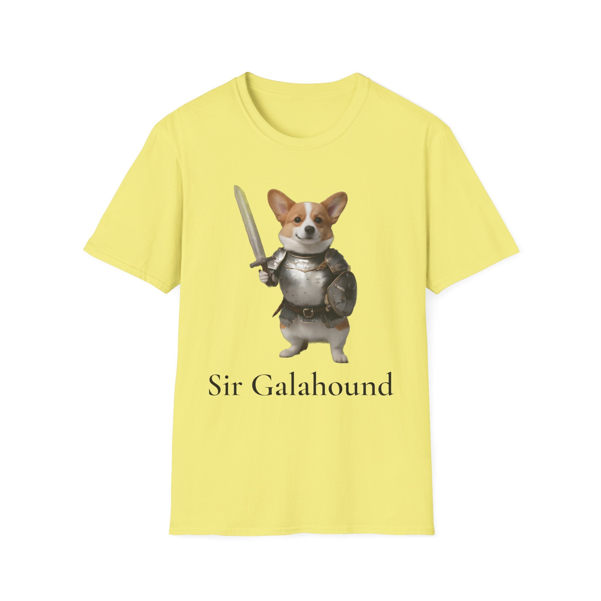 Funny Corgi T-Shirt — Sir Galahound Corgi Knight Graphic Tee