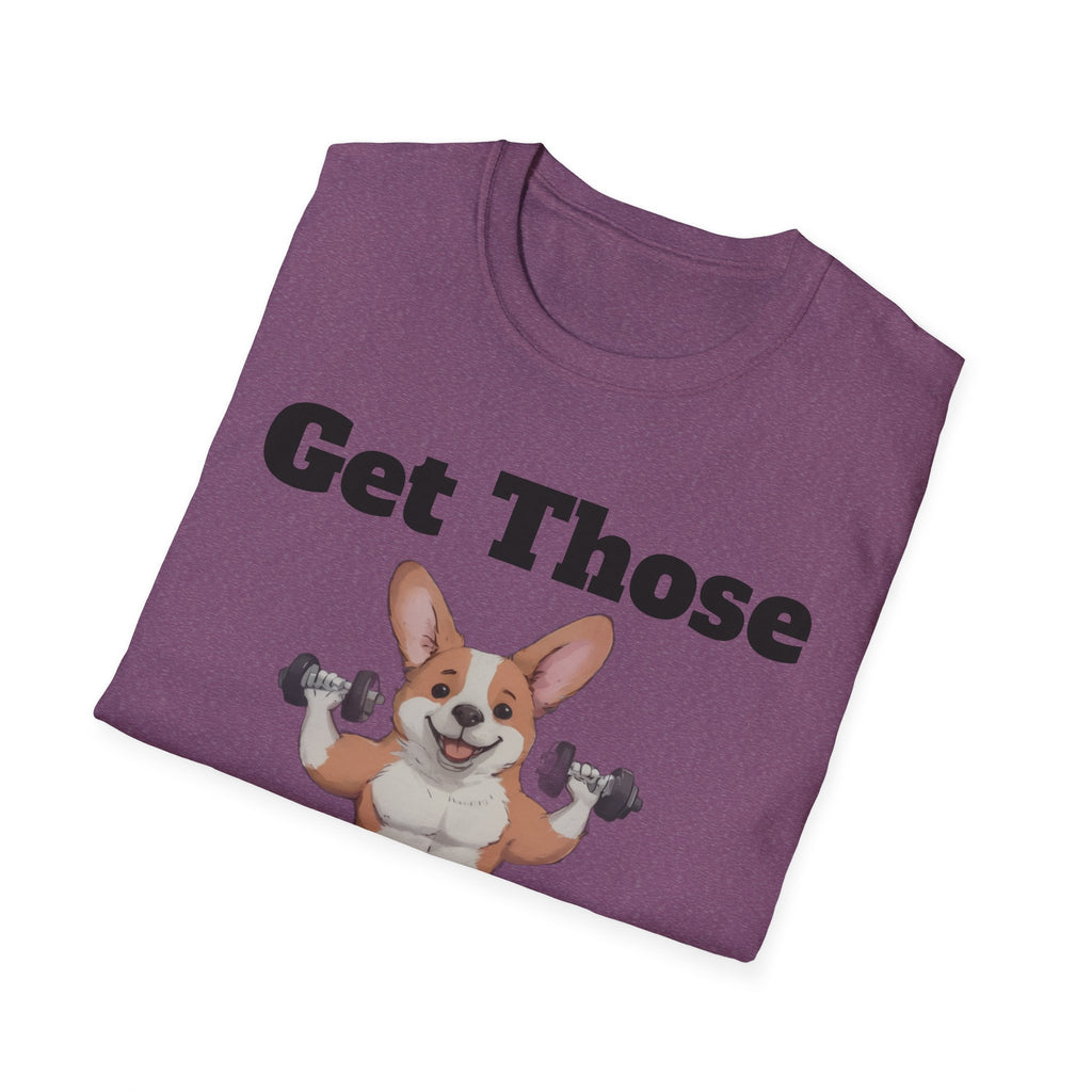 Get Those Corgains T-Shirt — Funny Corgi Gym Dog Fitness Tee