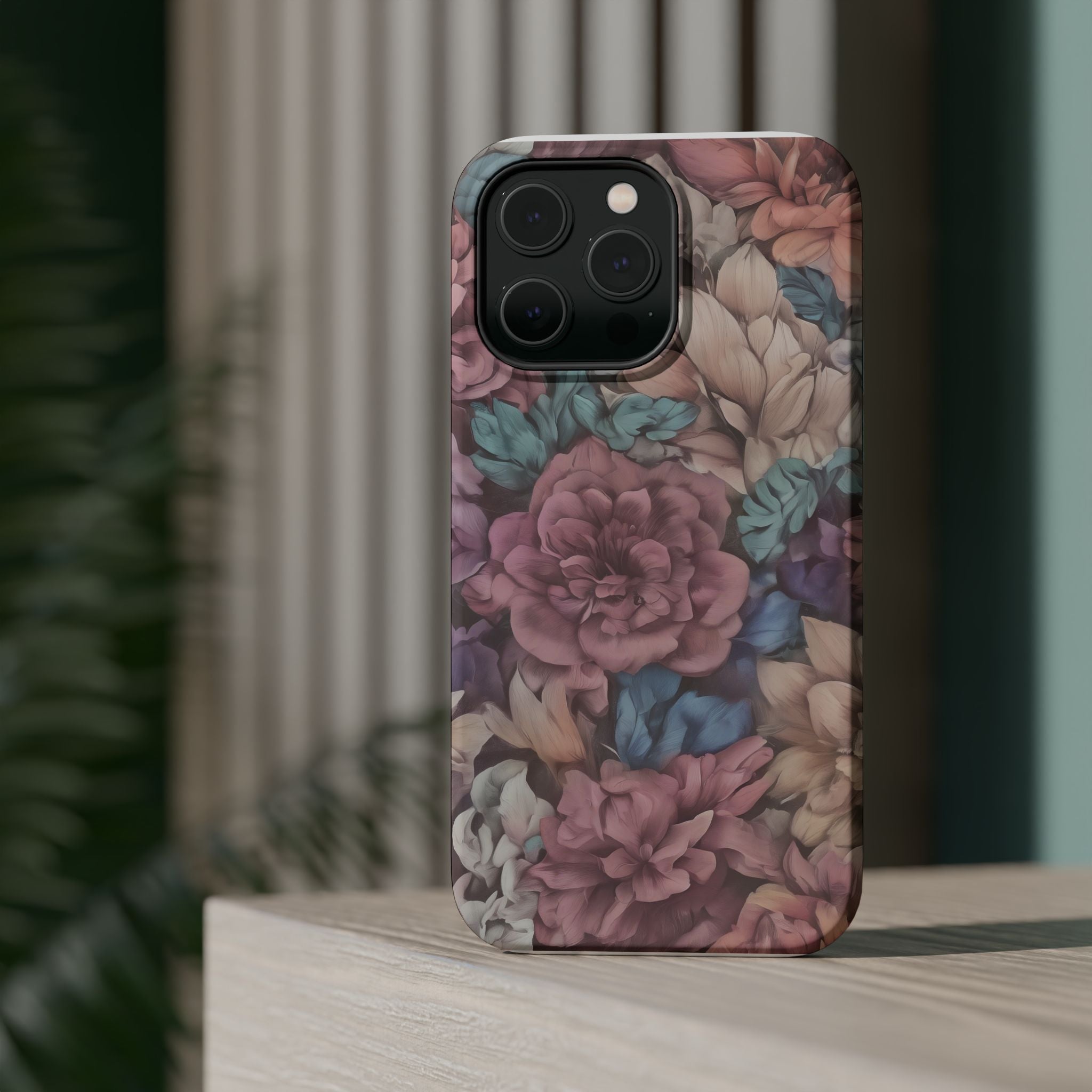 Floral Pattern Phone Case | Magnetic Impact-Resistant Case