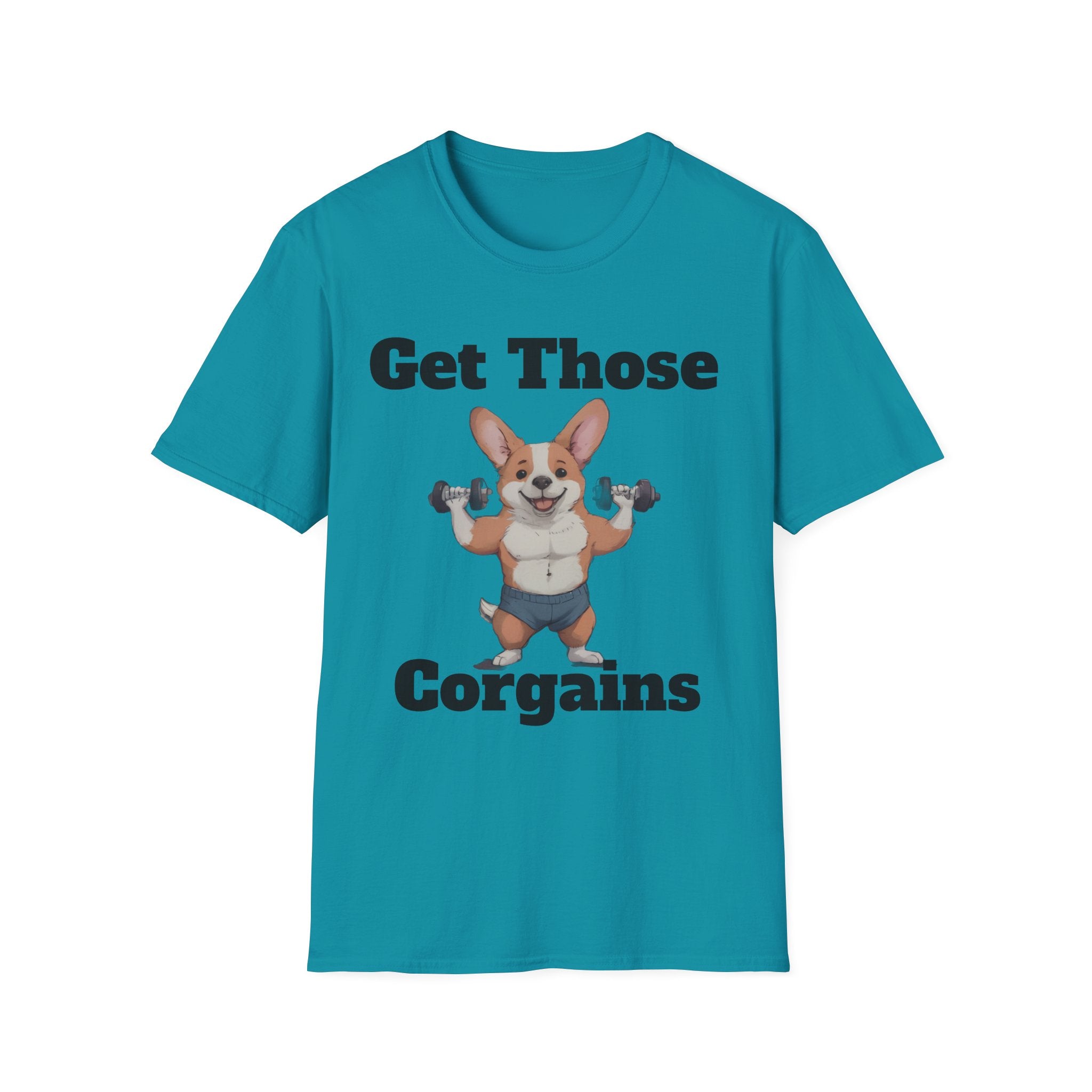 Get Those Corgains T-Shirt — Funny Corgi Gym Dog Fitness Tee