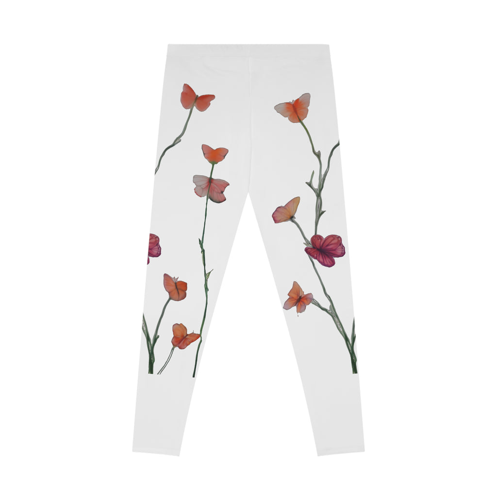 Floral Butterfly Vine Leggings – Watercolor Butterfly Print