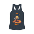 Bee Happy, Happy Bee Graphic Women's Ideal Racerback Tank