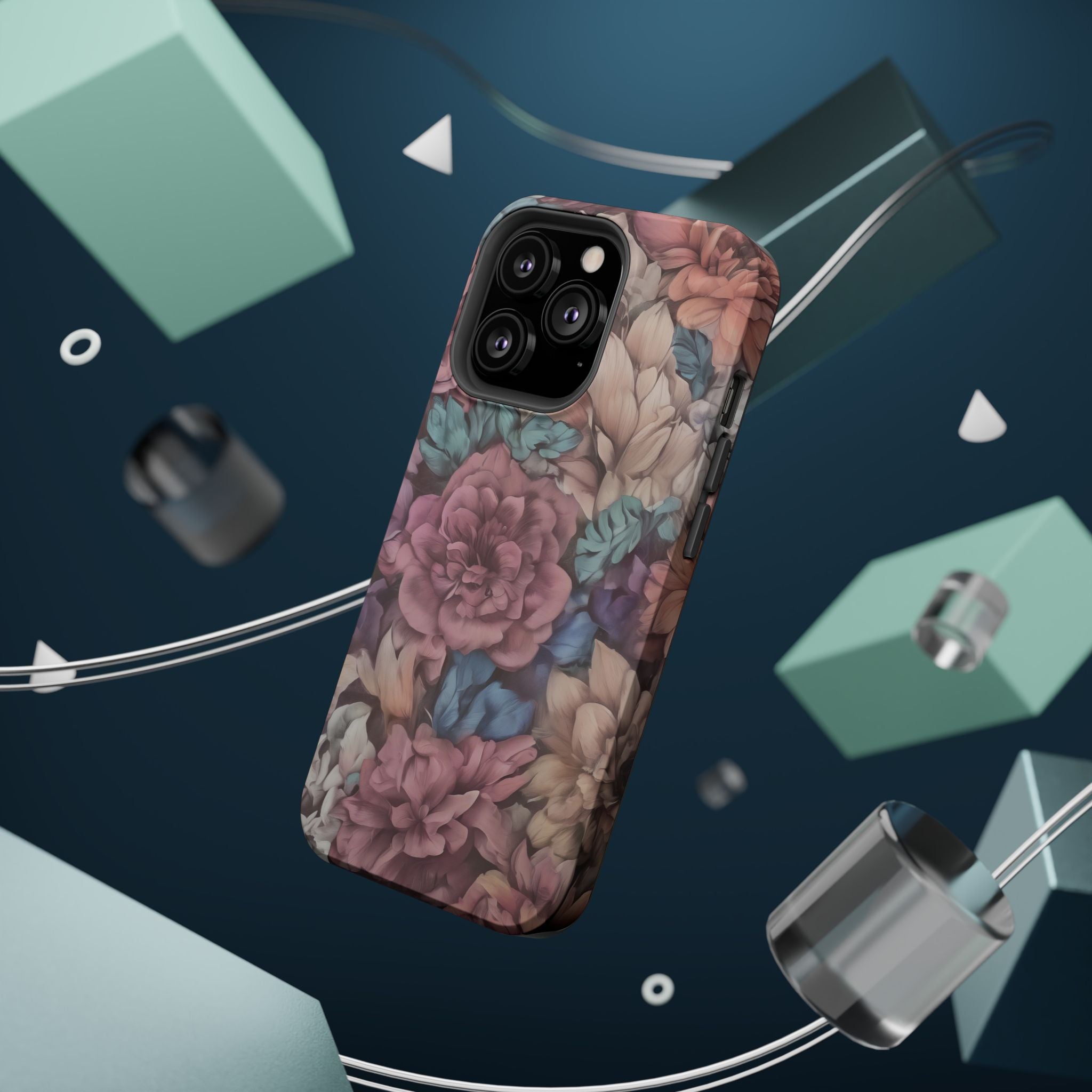 Floral Pattern Phone Case | Magnetic Impact-Resistant Case
