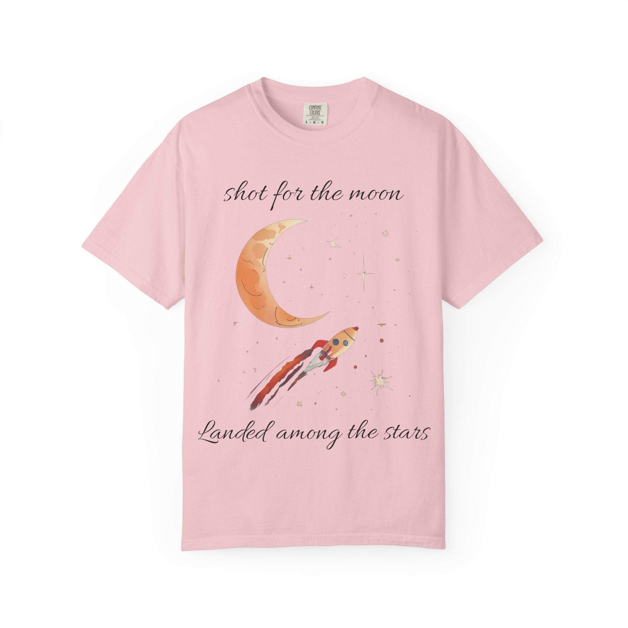Shot for the Moon Rocket Moon T-Shirt | Landed Among the Stars