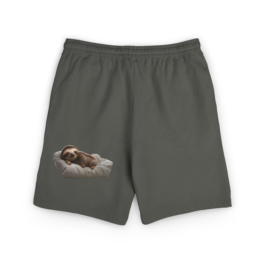 Sloth Lounge Sweat Shorts — Cozy Fleece Sleep & Relax Shorts