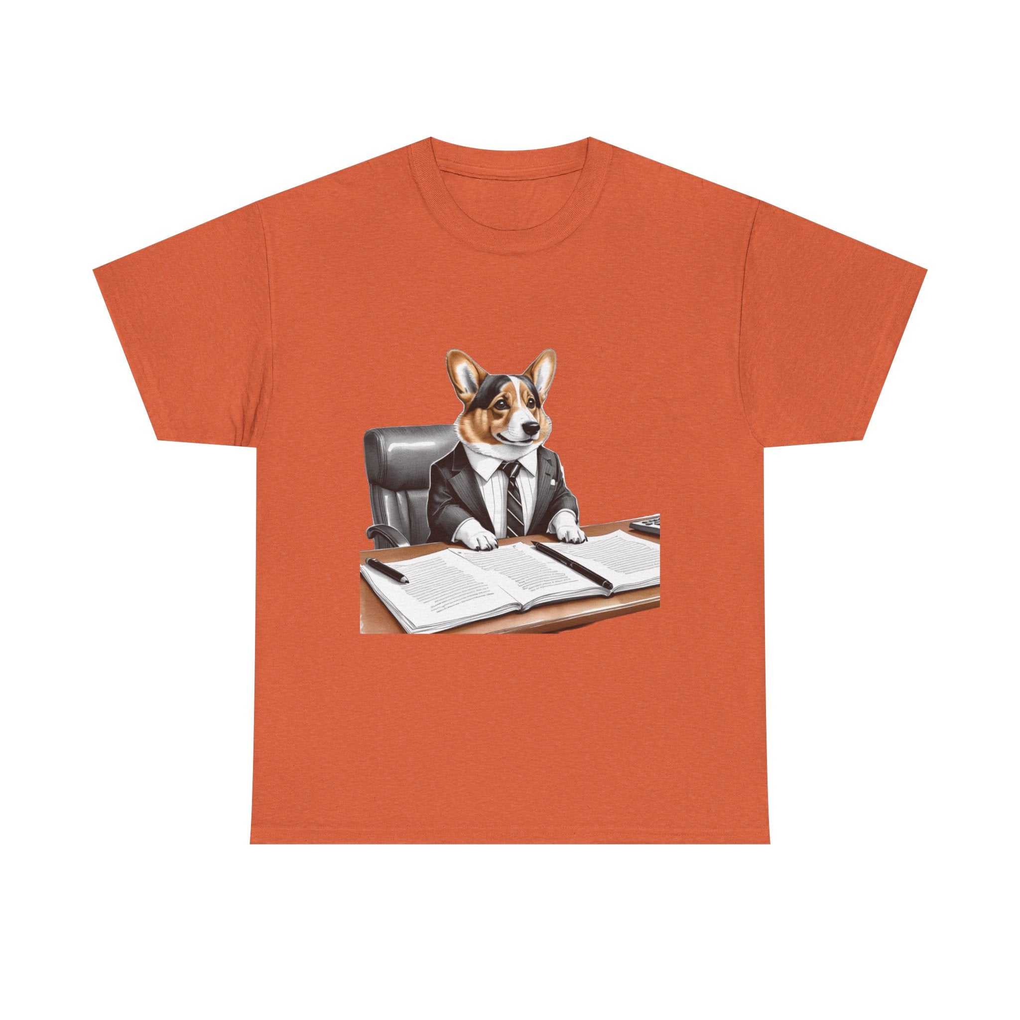 Corgi in Suit Tee | Dog Lawyer Office Illustration, Cute Business Dog Shirt