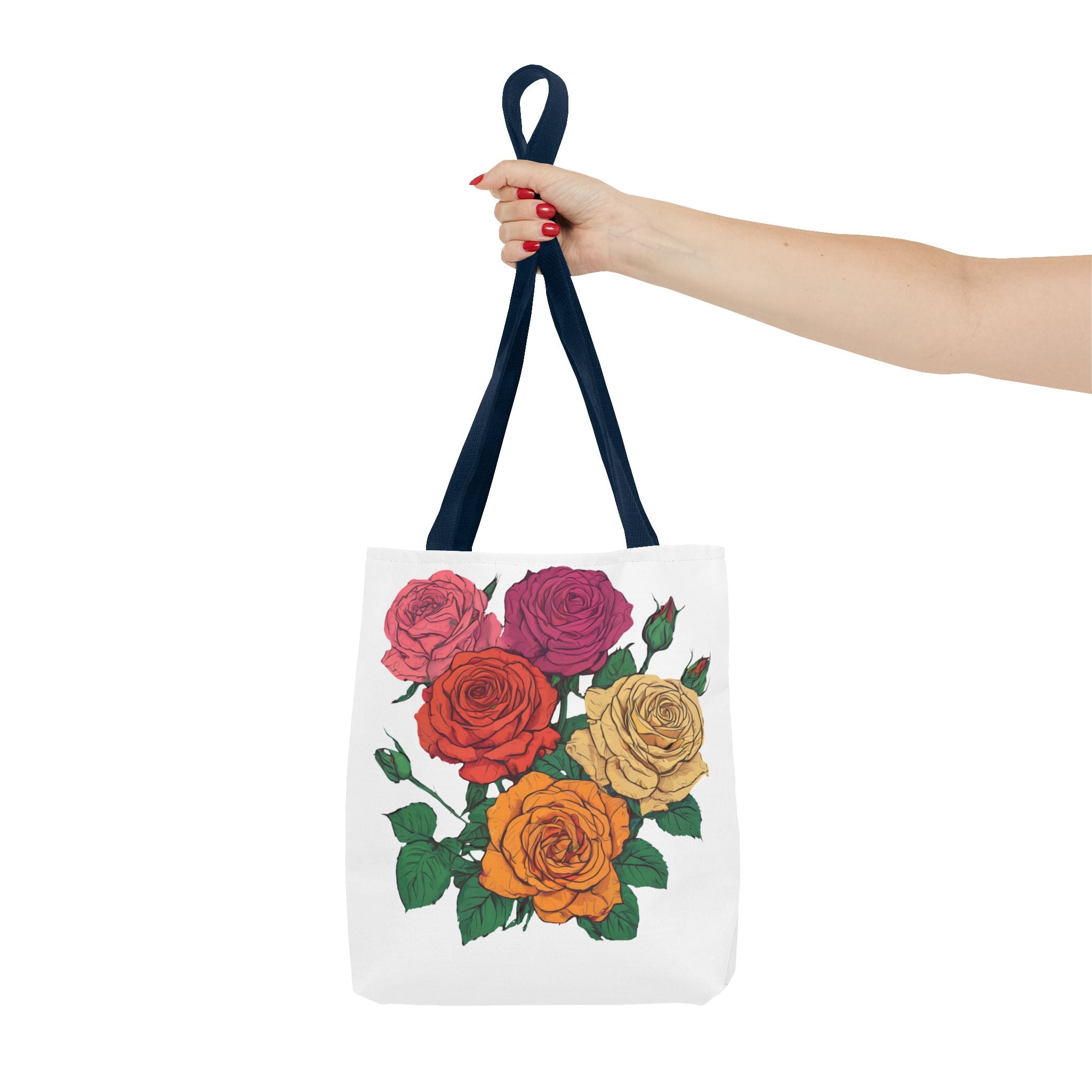 Floral Rose Bouquet Tote Bag — Colorful Garden Tote