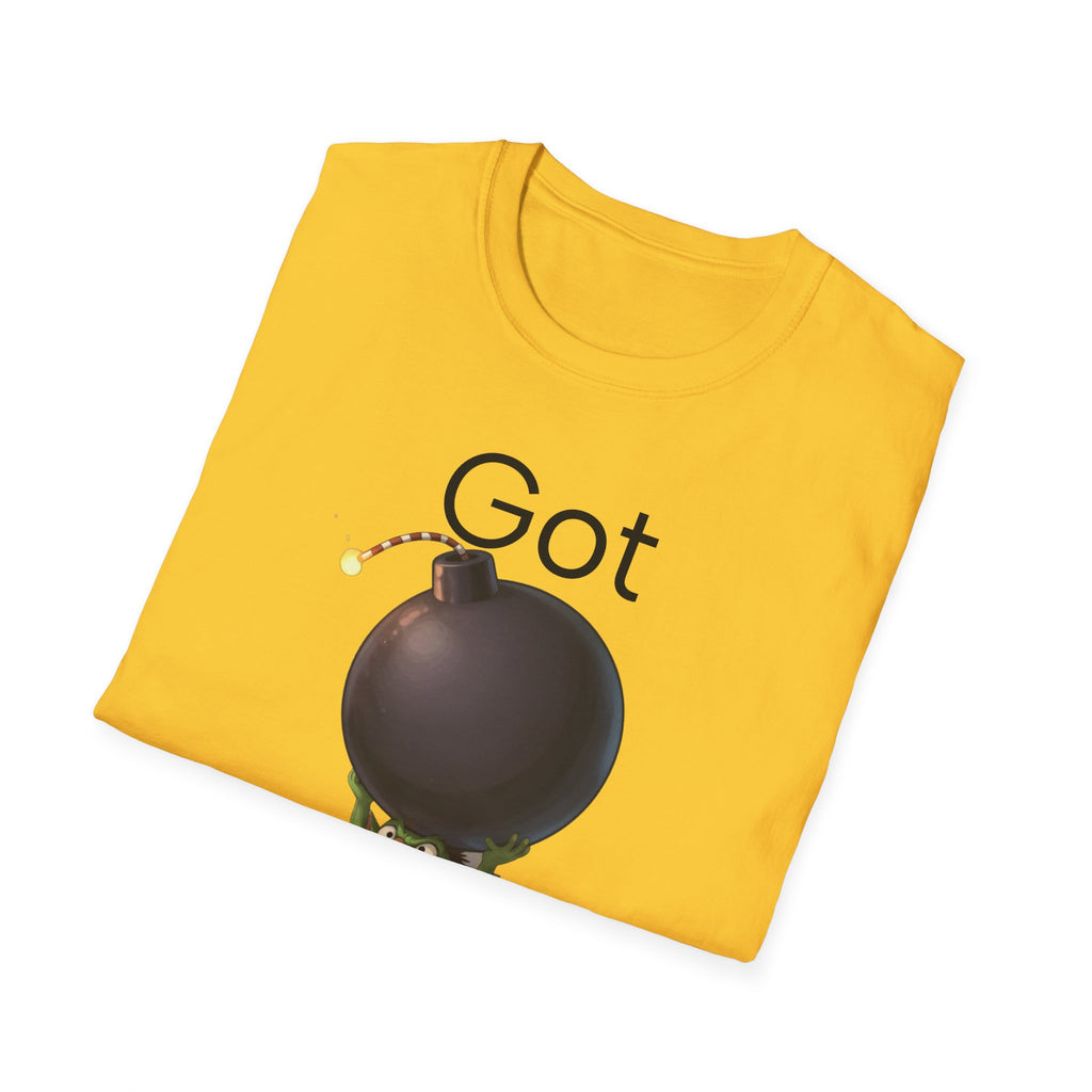 Got Bomb? T-Shirt — Cute Goblin Holding Bomb Graphic Tee