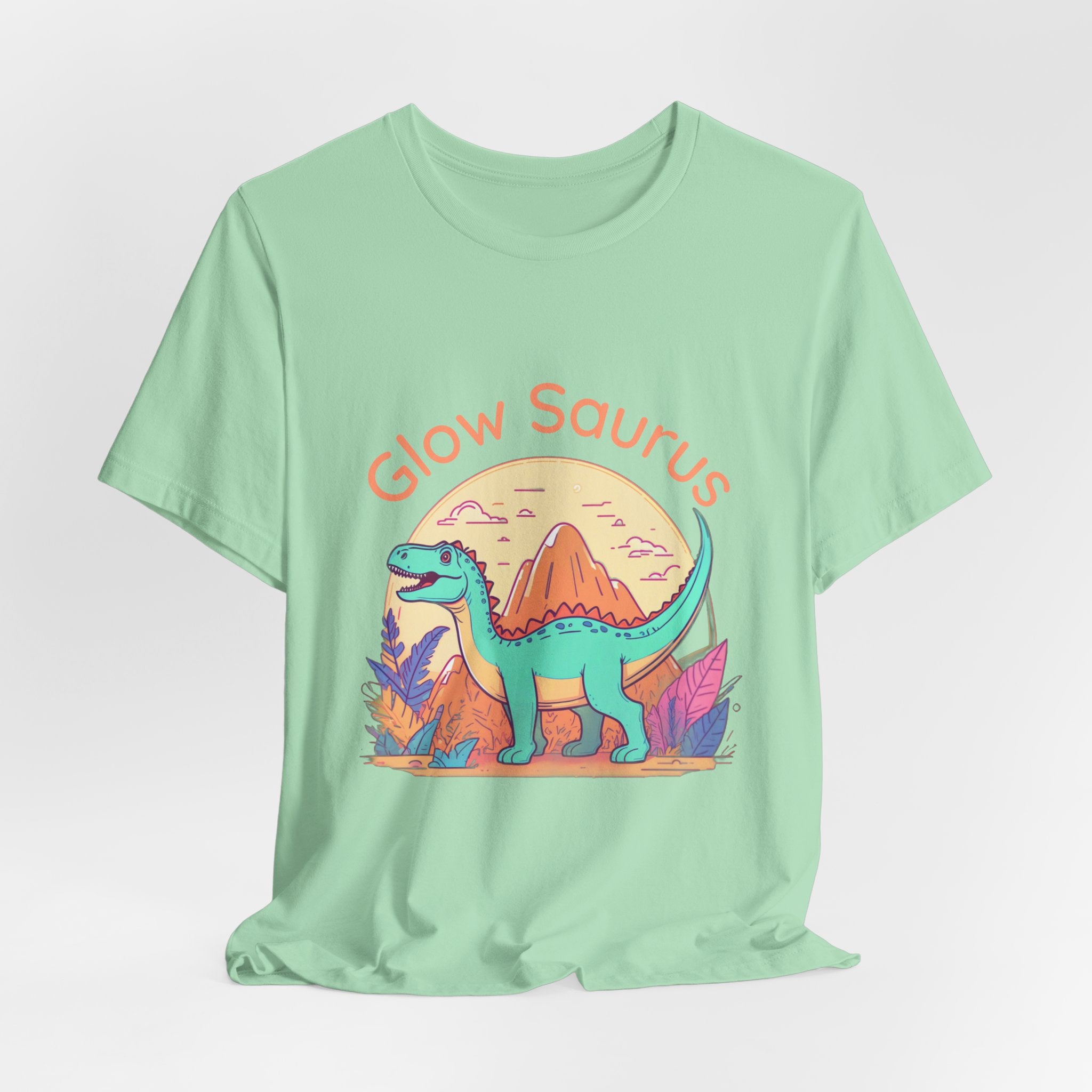 Glow Saurus Tee — Cute Retro Dinosaur T‑Shirt