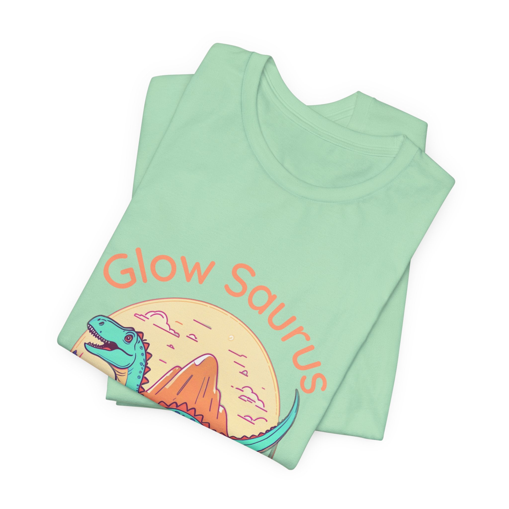 Glow Saurus Tee — Cute Retro Dinosaur T‑Shirt