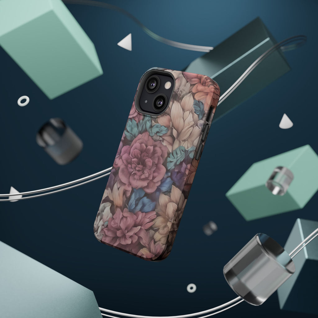 Floral Pattern Phone Case | Magnetic Impact-Resistant Case