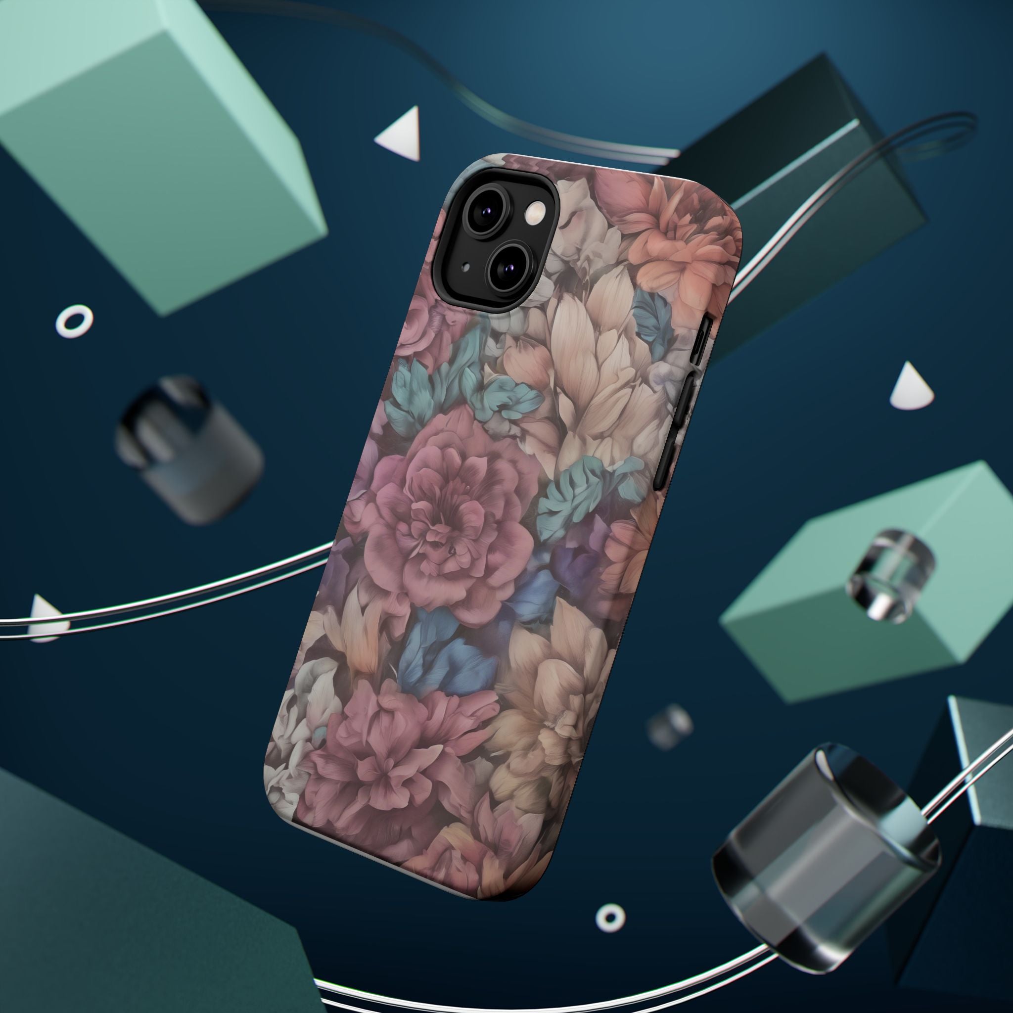 Floral Pattern Phone Case | Magnetic Impact-Resistant Case