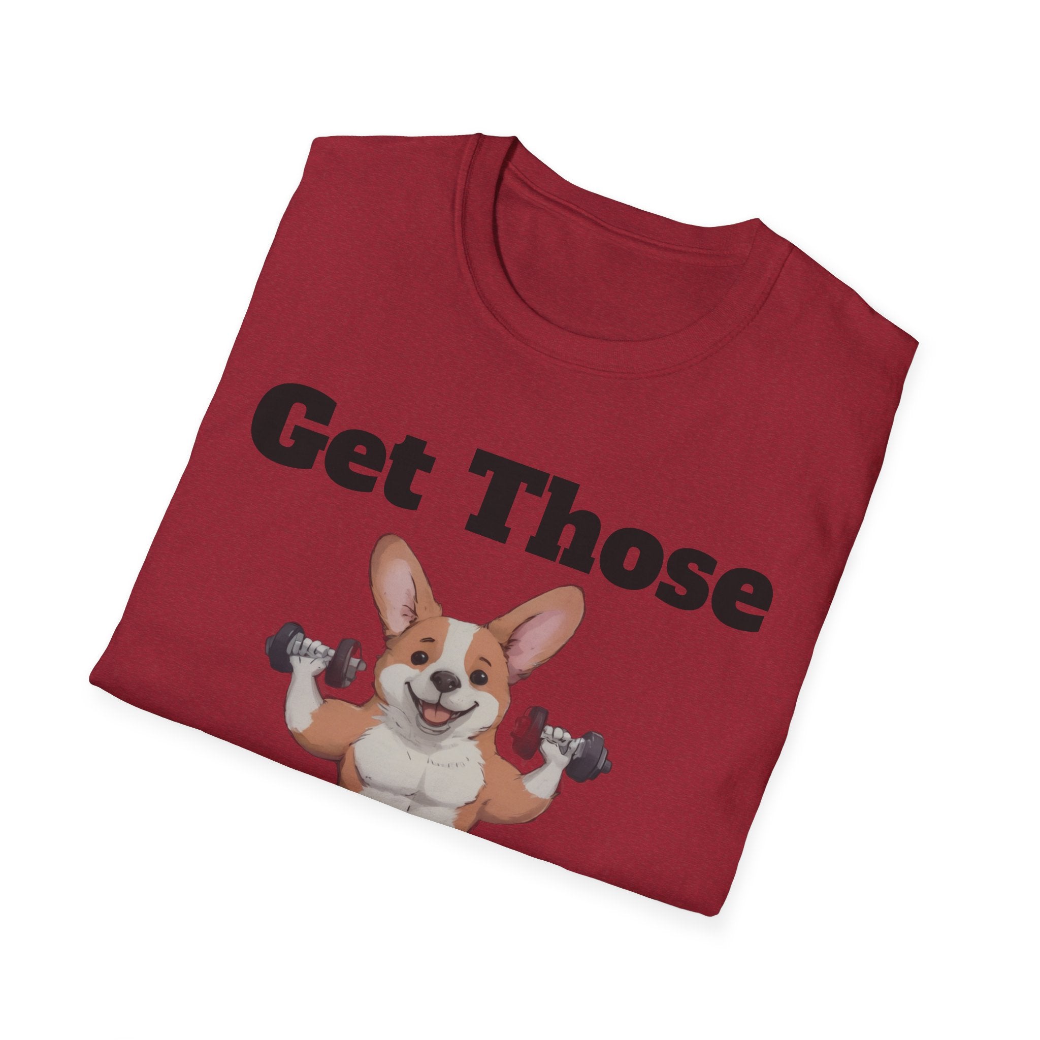 Get Those Corgains T-Shirt — Funny Corgi Gym Dog Fitness Tee
