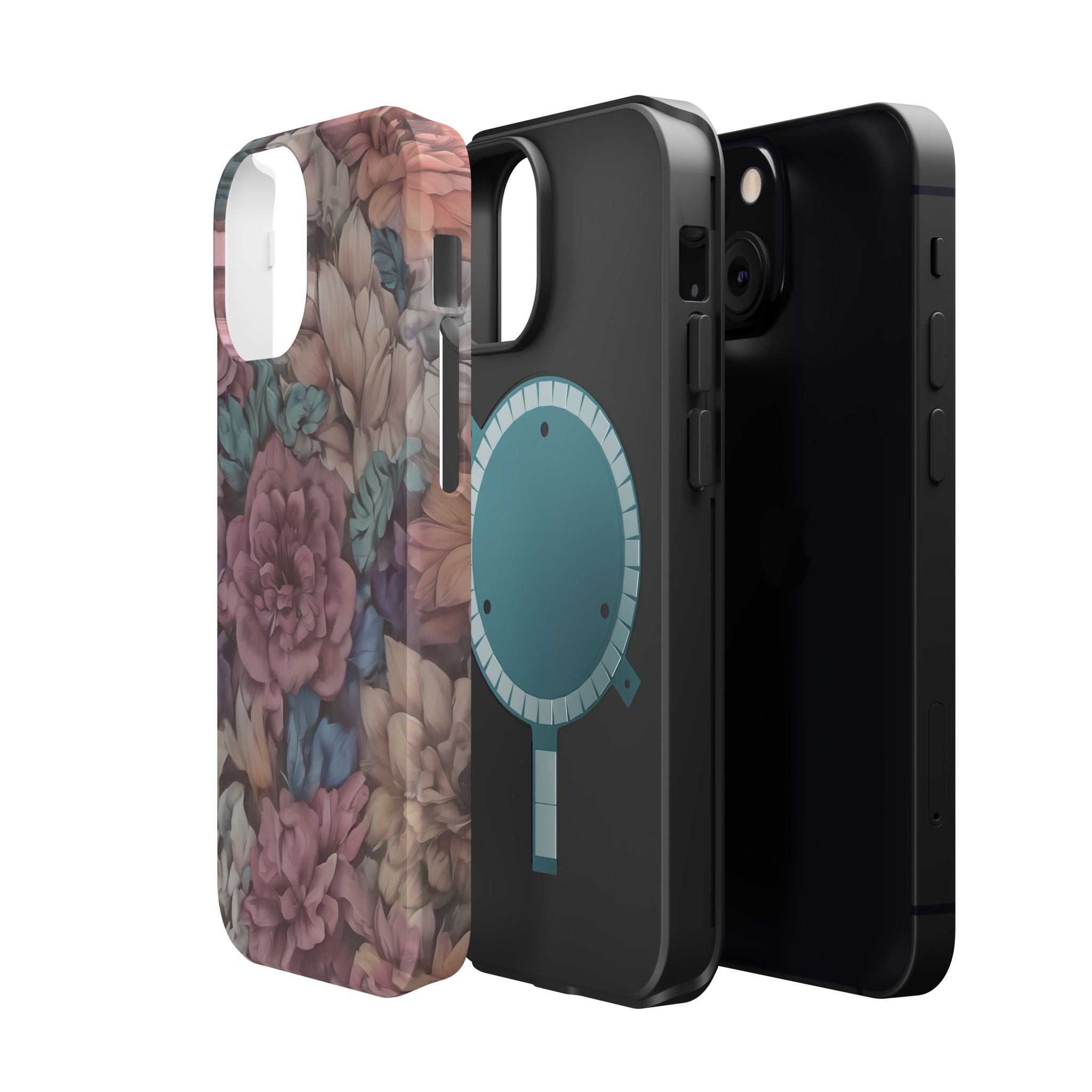 Floral Pattern Phone Case | Magnetic Impact-Resistant Case