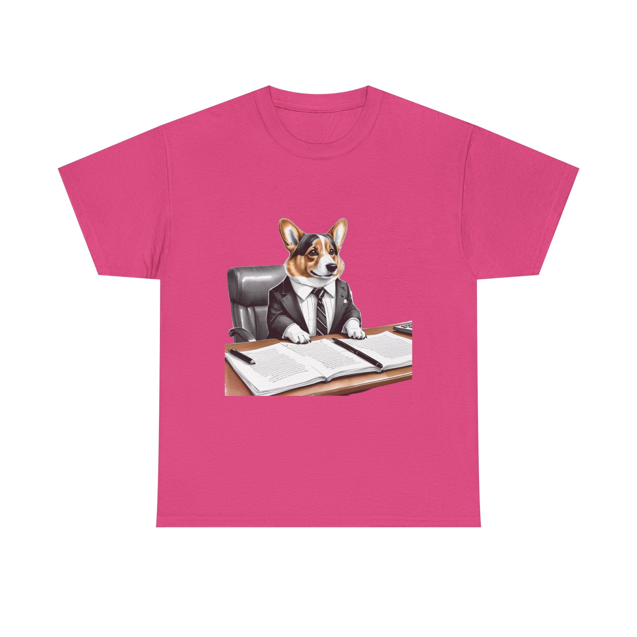 Corgi in Suit Tee | Dog Lawyer Office Illustration, Cute Business Dog Shirt