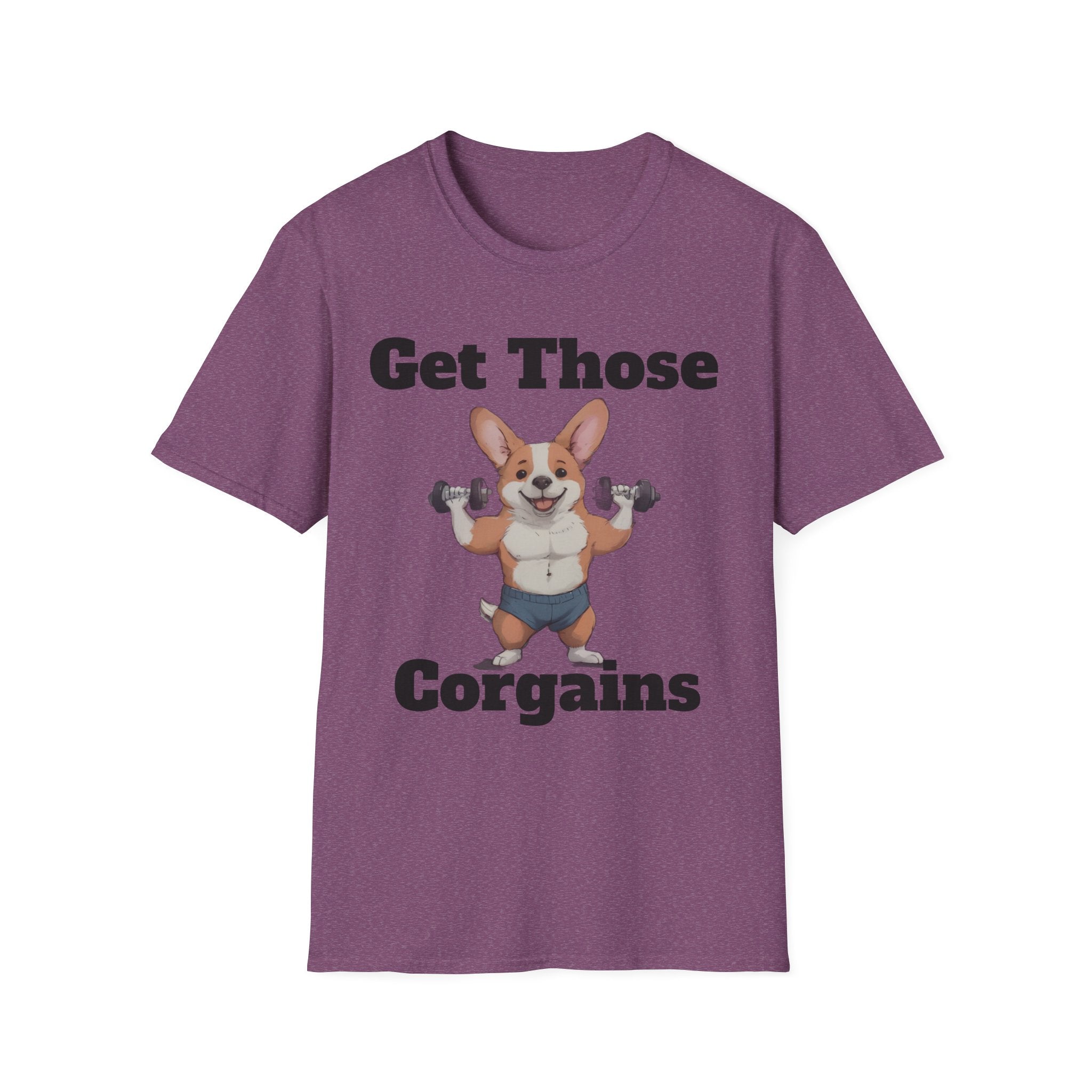 Get Those Corgains T-Shirt — Funny Corgi Gym Dog Fitness Tee