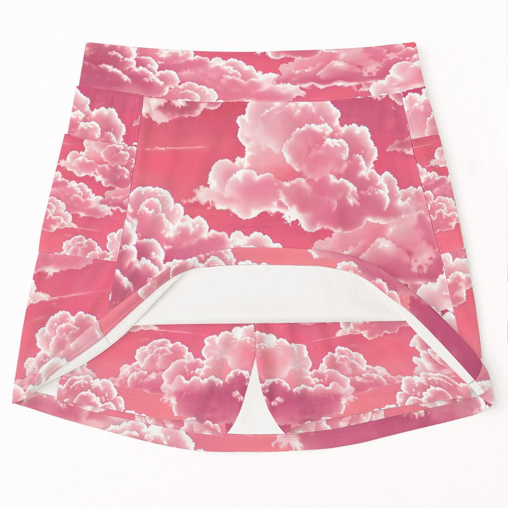 Cute Pink Cloud Tennis Skirt