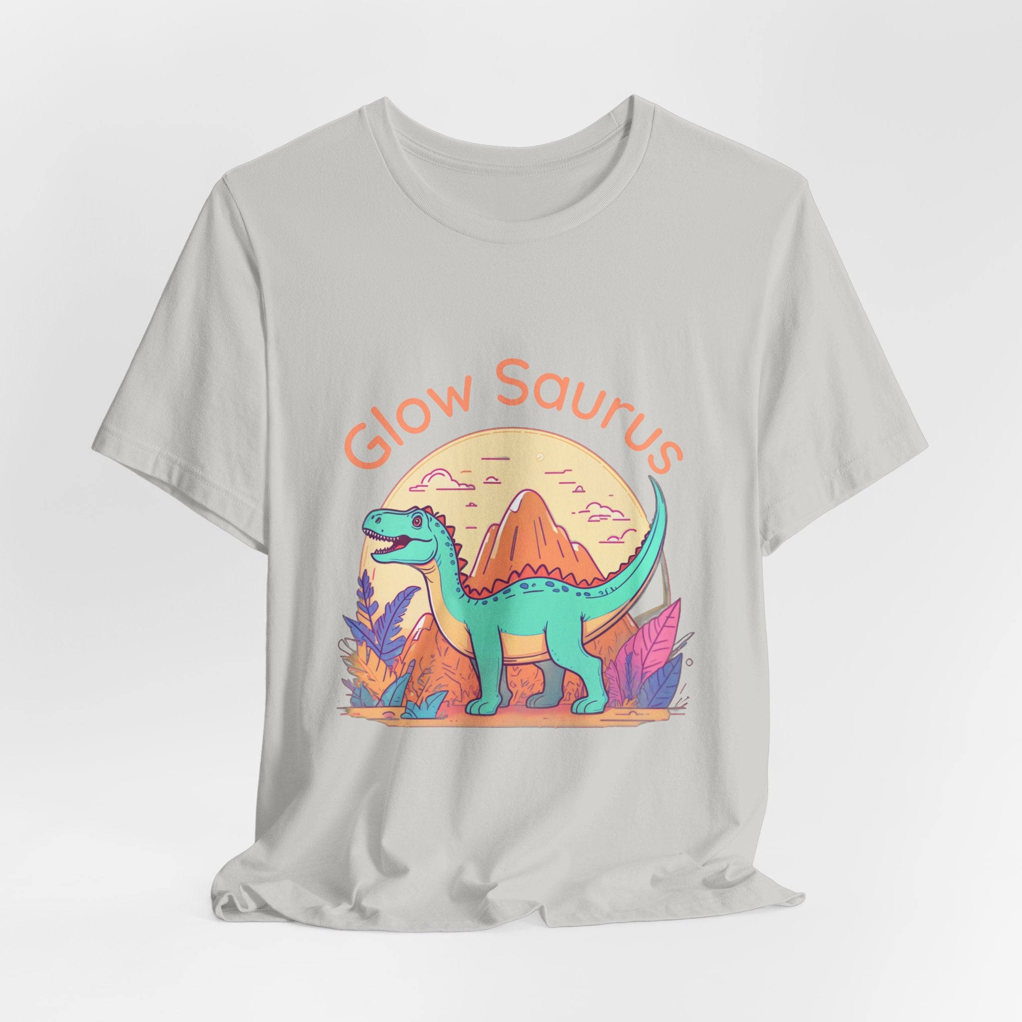 Glow Saurus Tee — Cute Retro Dinosaur T‑Shirt