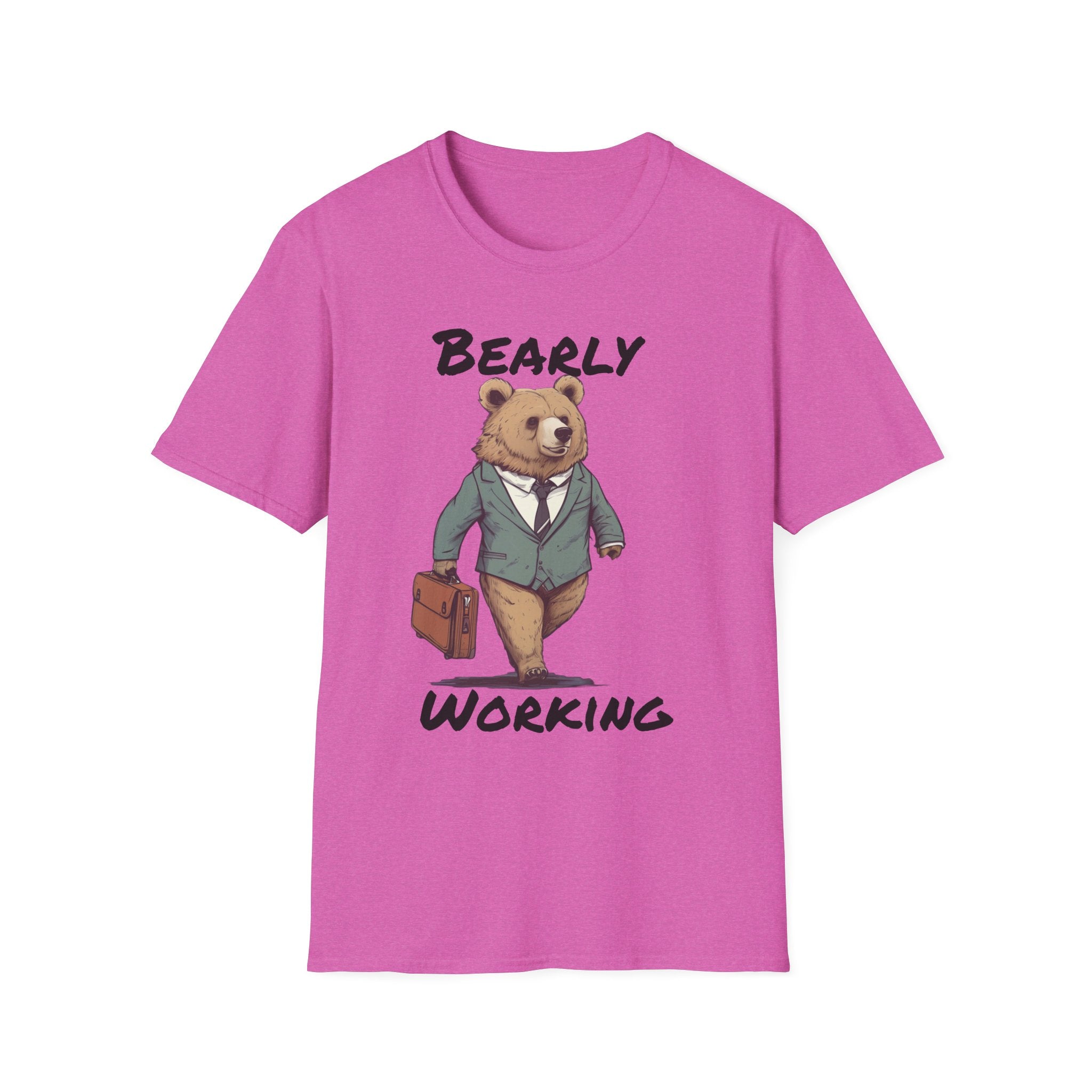 Bearly Working T-Shirt — Funny Bear Office Graphic Tee
