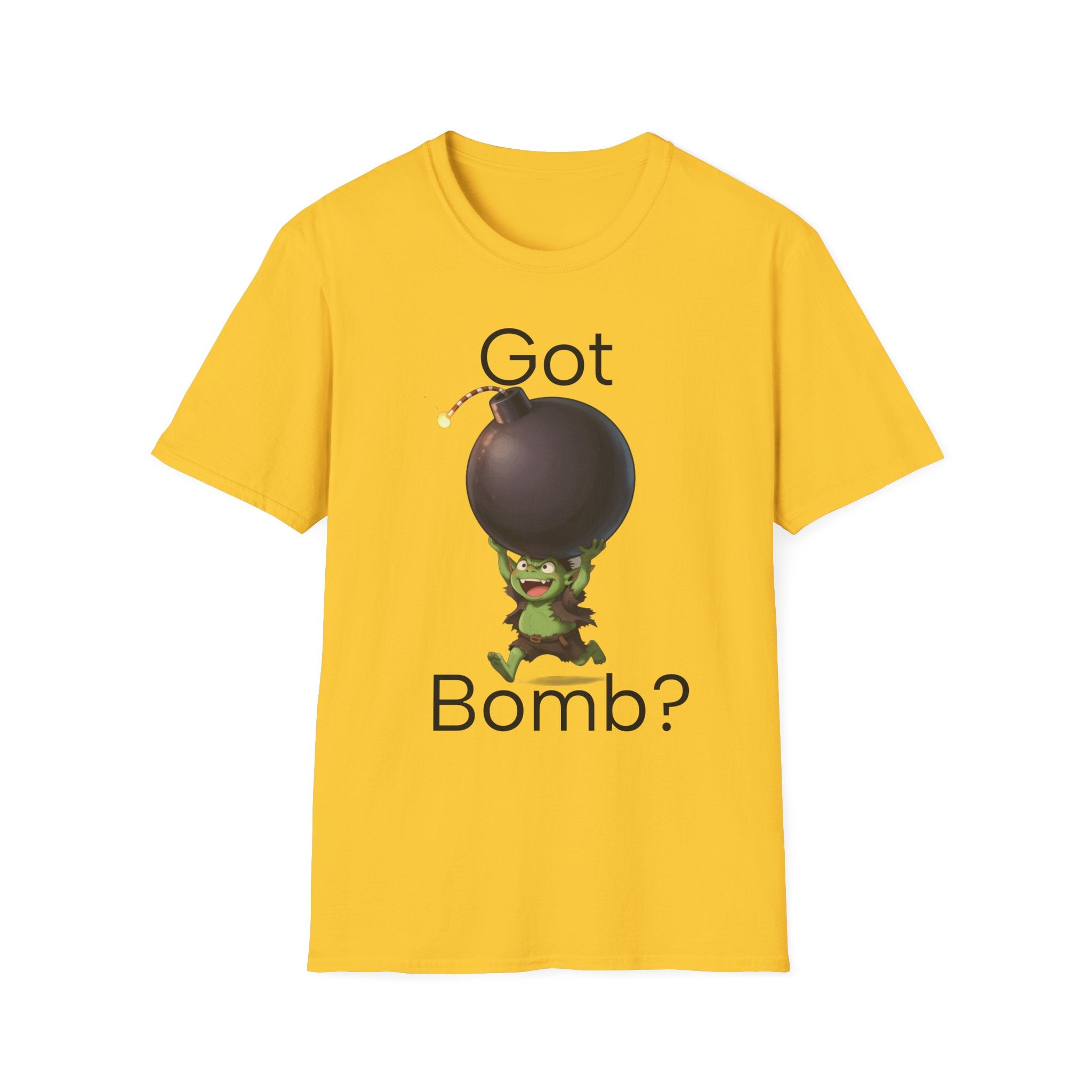 Got Bomb? T-Shirt — Cute Goblin Holding Bomb Graphic Tee