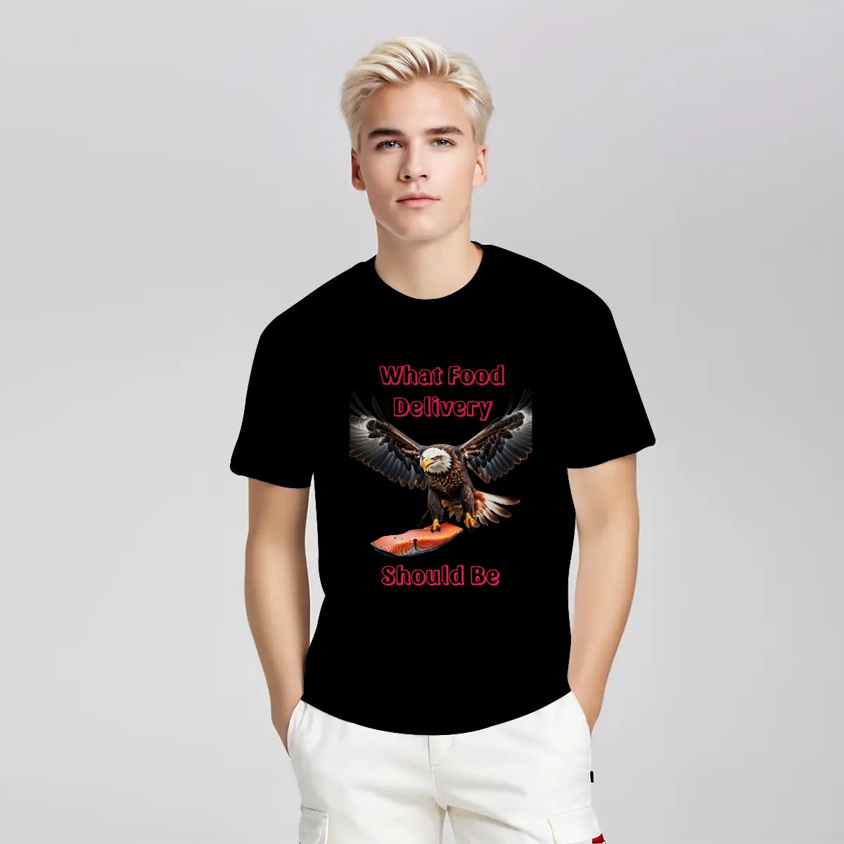 What food delivery should be - eagle graphic tee- humorous t shirt