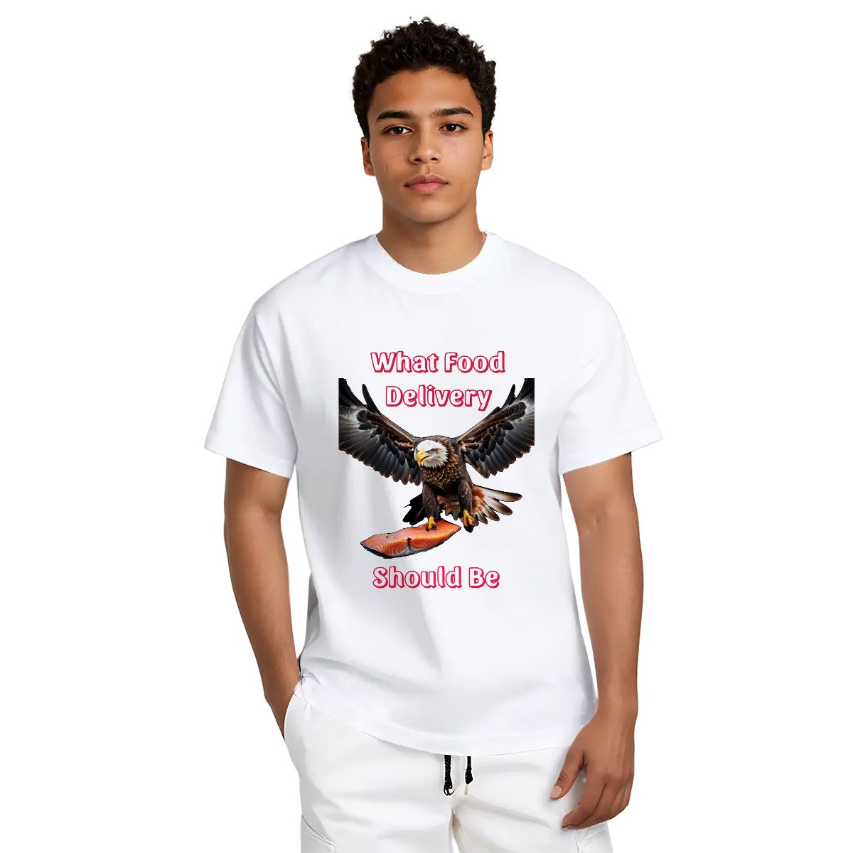 What food delivery should be - eagle graphic tee- humorous t shirt