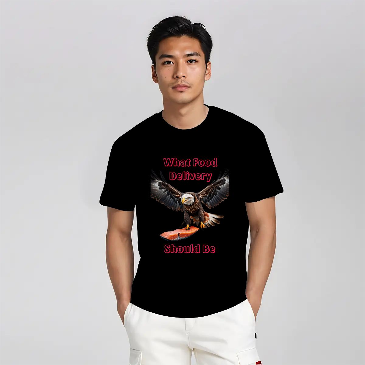 What food delivery should be - eagle graphic tee- humorous t shirt