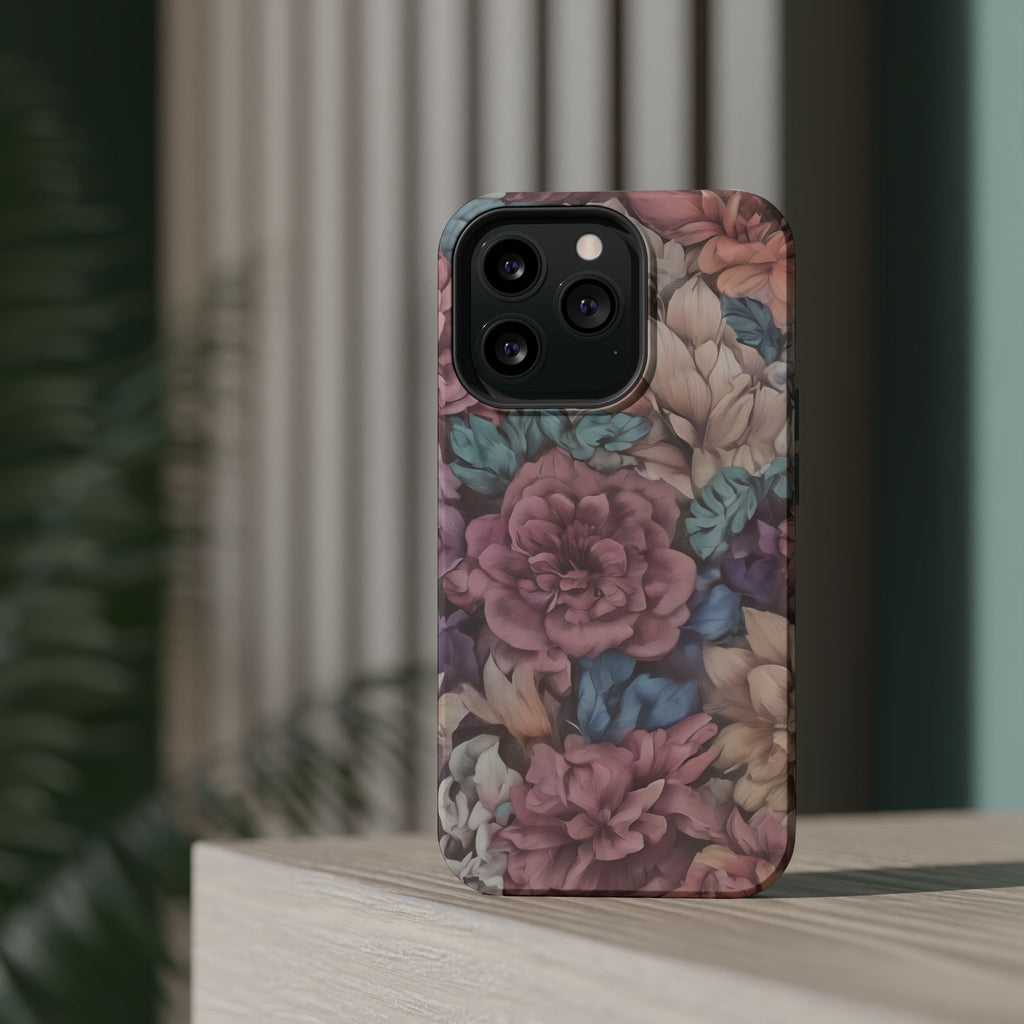 Floral Pattern Phone Case | Magnetic Impact-Resistant Case
