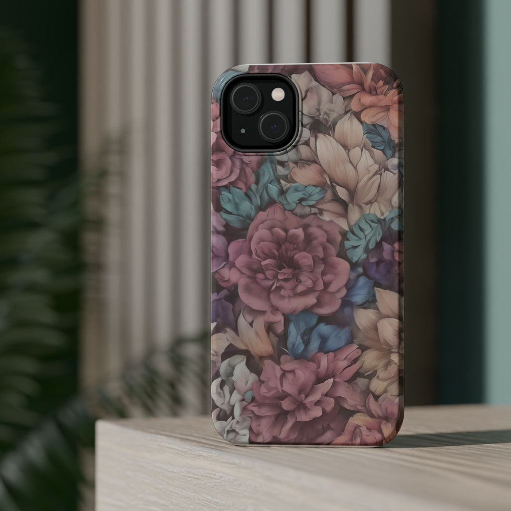 Floral Pattern Phone Case | Magnetic Impact-Resistant Case