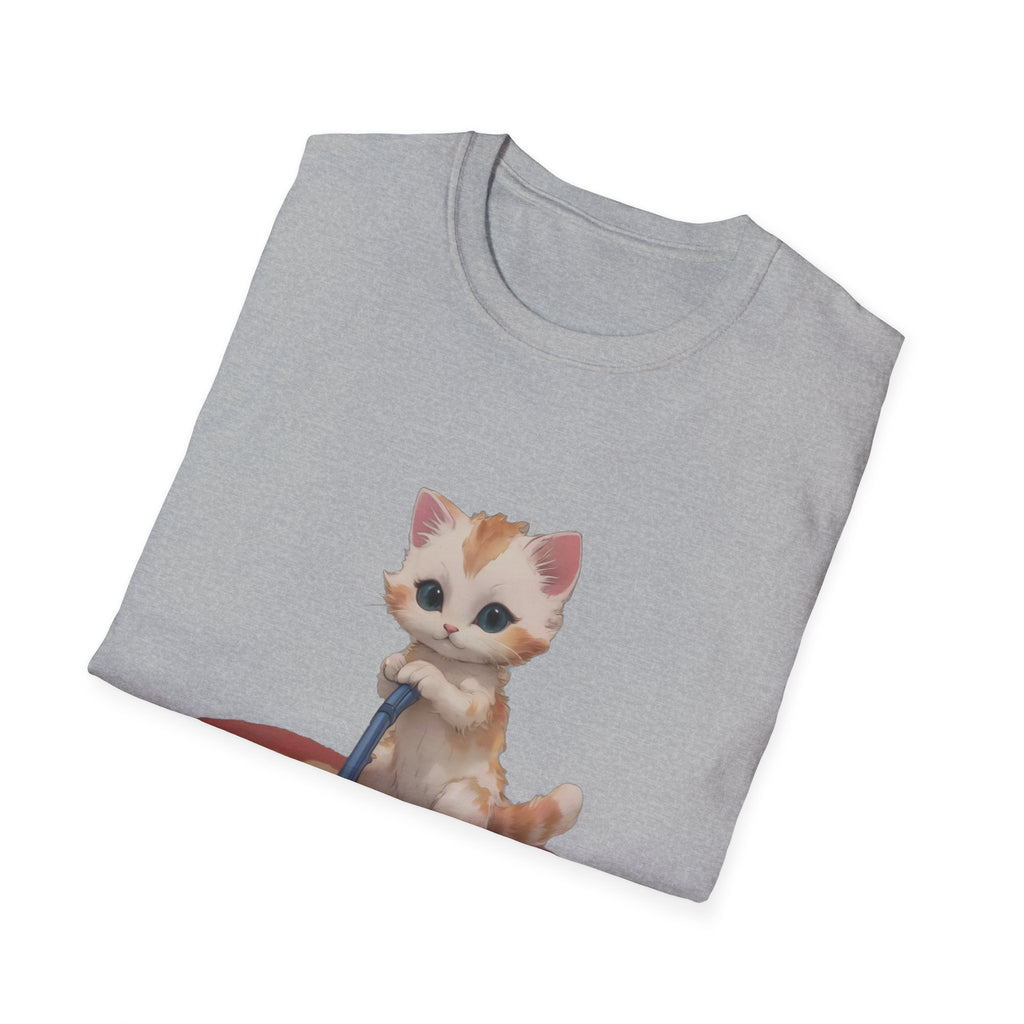 Purrfectly Tidy Cat Illustration T-Shirt | Cute Kitten on Rug