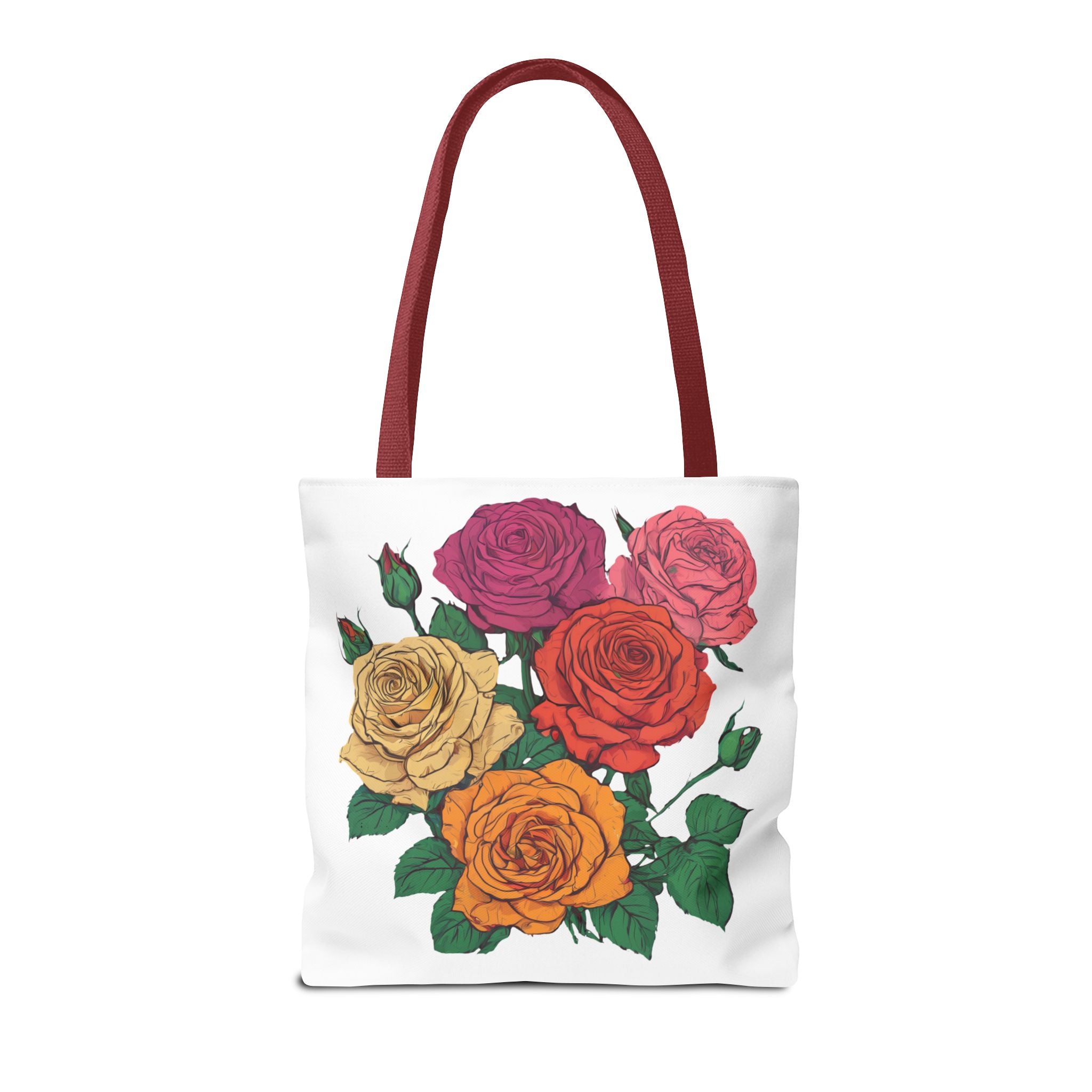 Floral Rose Bouquet Tote Bag — Colorful Garden Tote