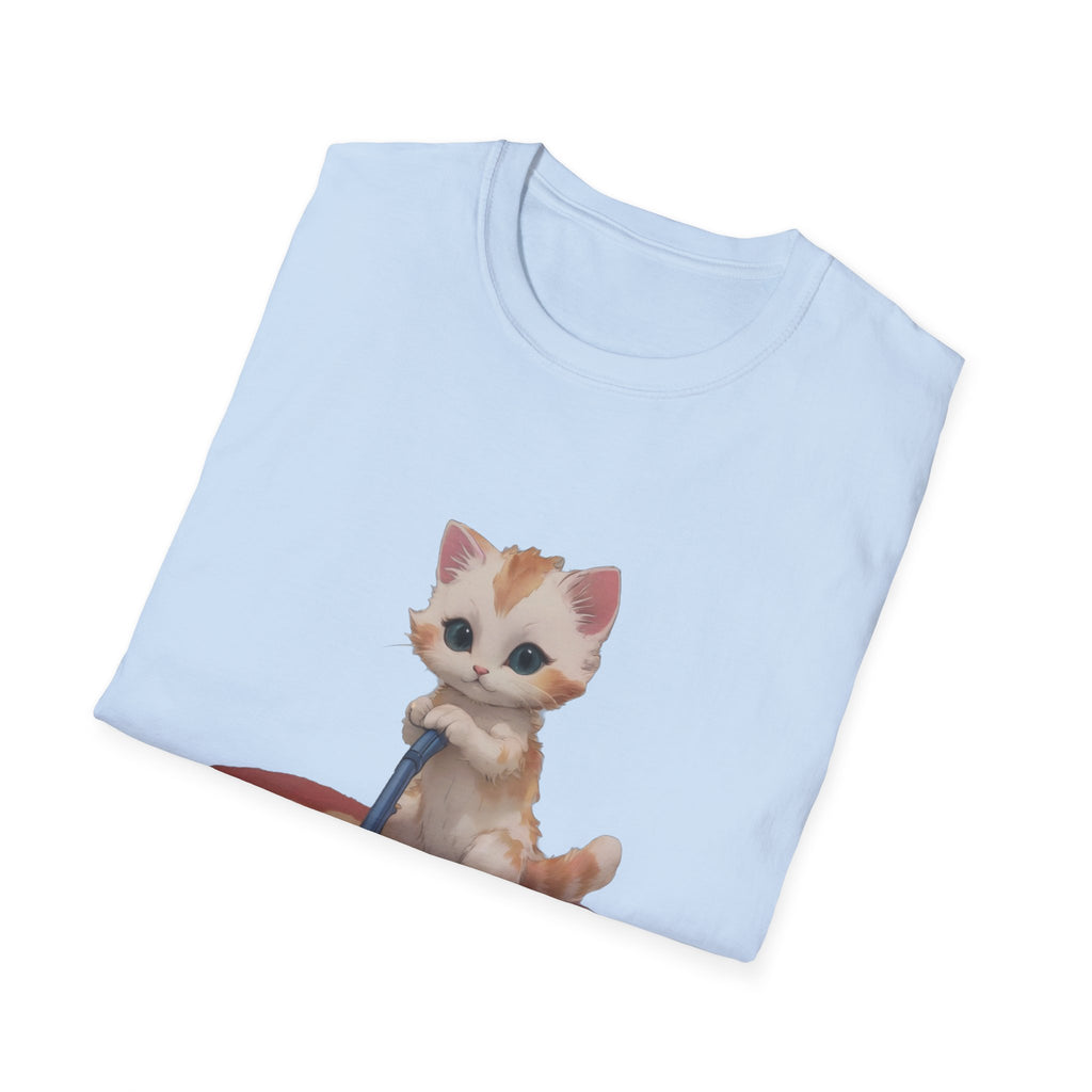 Purrfectly Tidy Cat Illustration T-Shirt | Cute Kitten on Rug