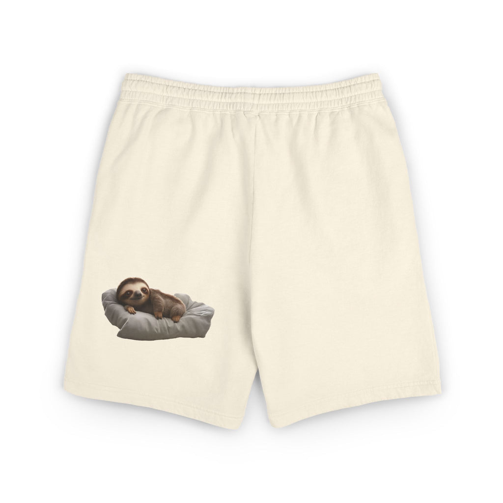 Sloth Lounge Sweat Shorts — Cozy Fleece Sleep & Relax Shorts