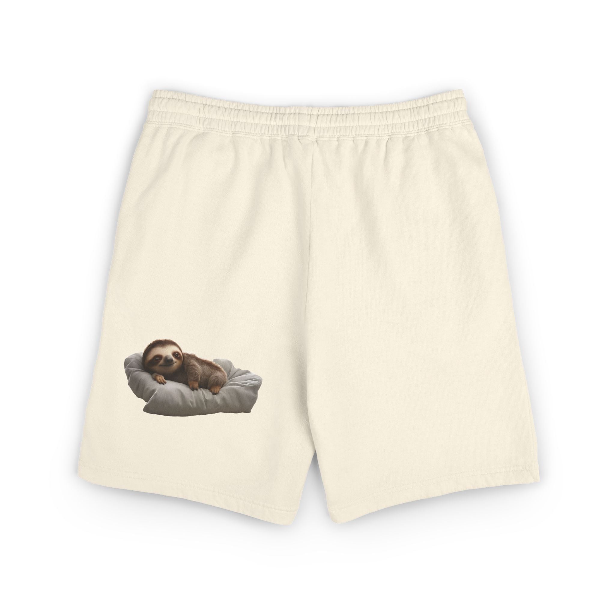 Sloth Lounge Sweat Shorts — Cozy Fleece Sleep & Relax Shorts